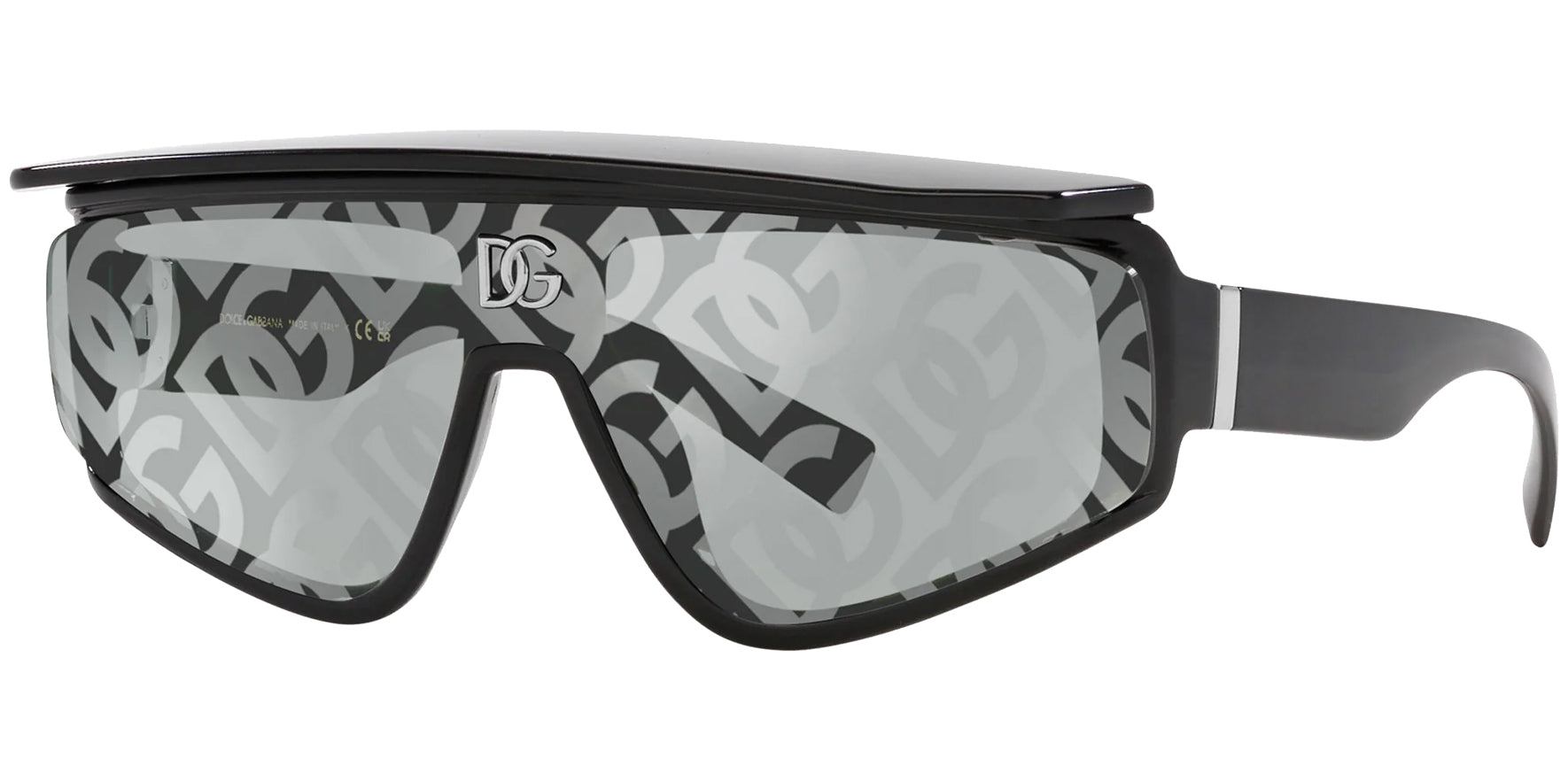 Dolce & Gabbana Black Shield w/ Detachable Visor - Eyedictive