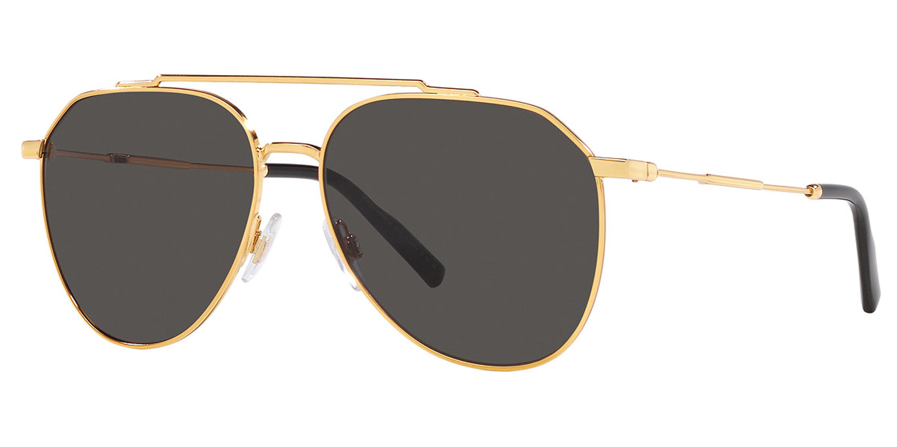 Dolce & Gabbana Gold-Tone Brow-Bar Aviator - Eyedictive