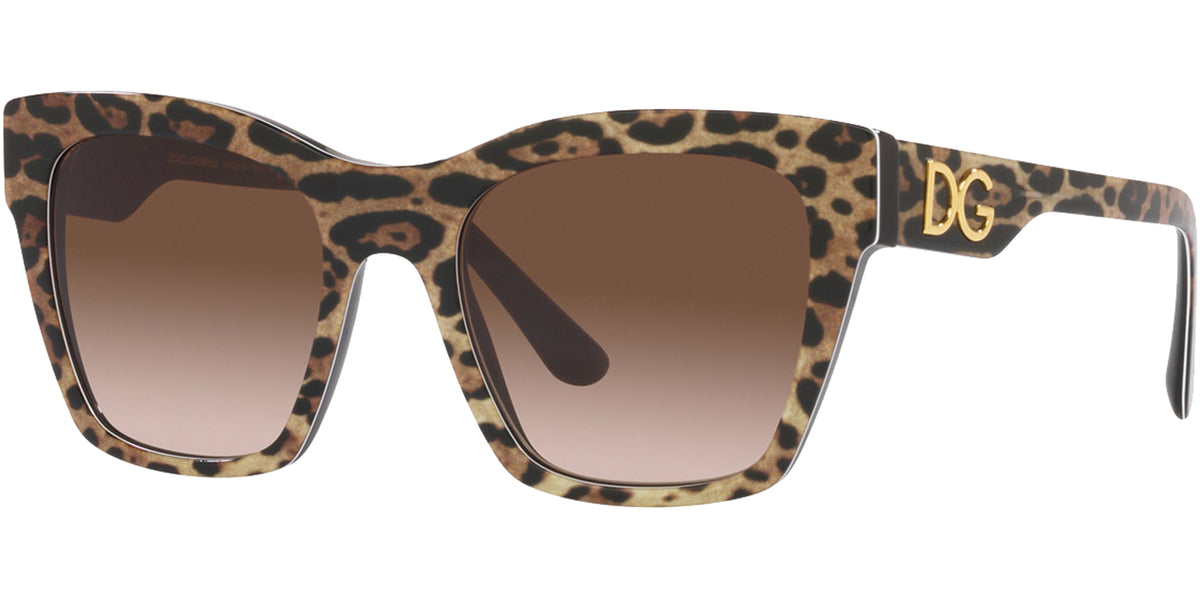 Dolce & Gabbana Leopard-Print Cat Eye Sunglasses - Brown Dolce & Gabbana Animal print acetate cat eye sunglasses  main image 3