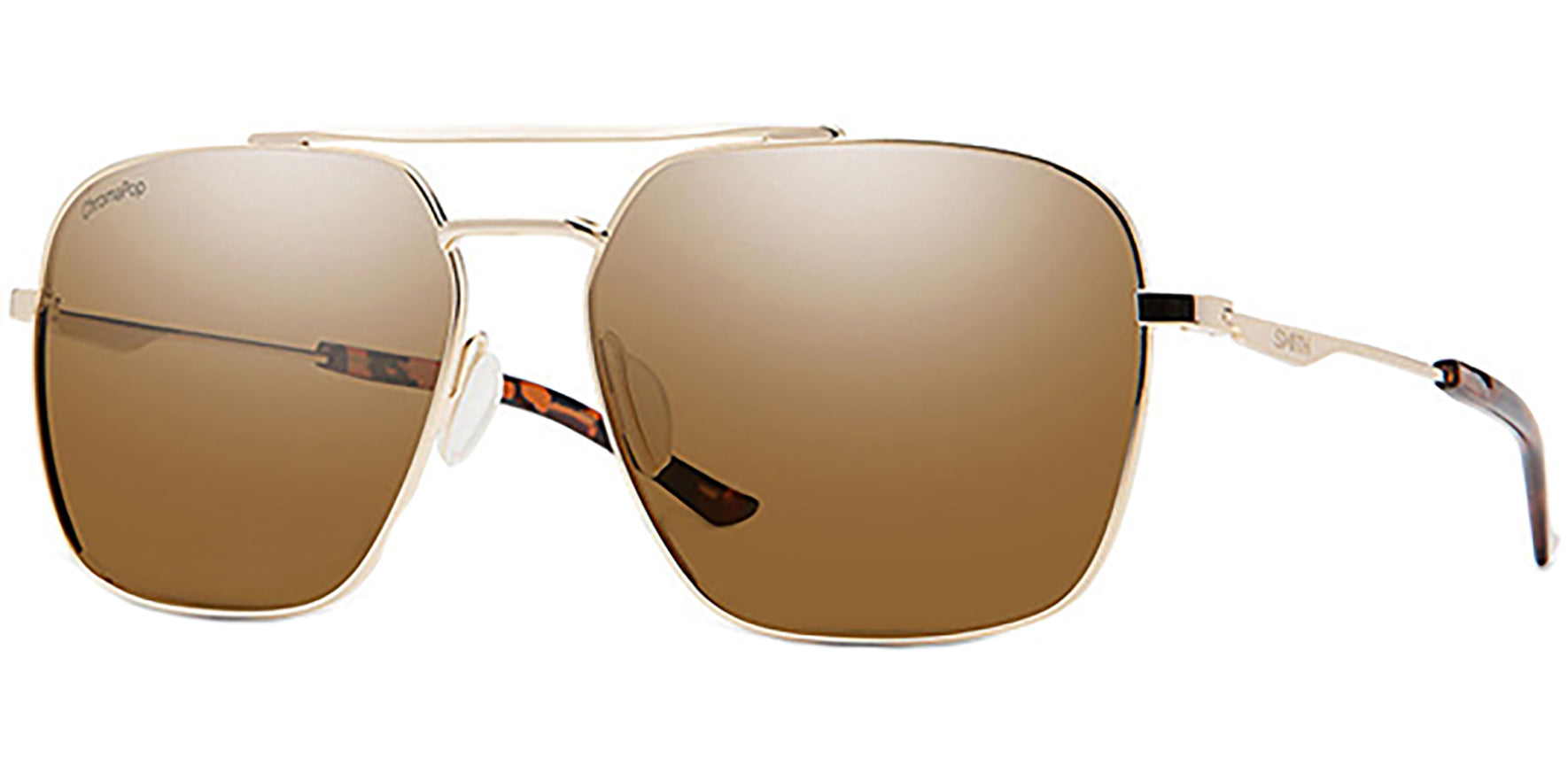 Smith Optics Double Down Polarized ChromaPop Gold-Tone Navigator - Eyedictive