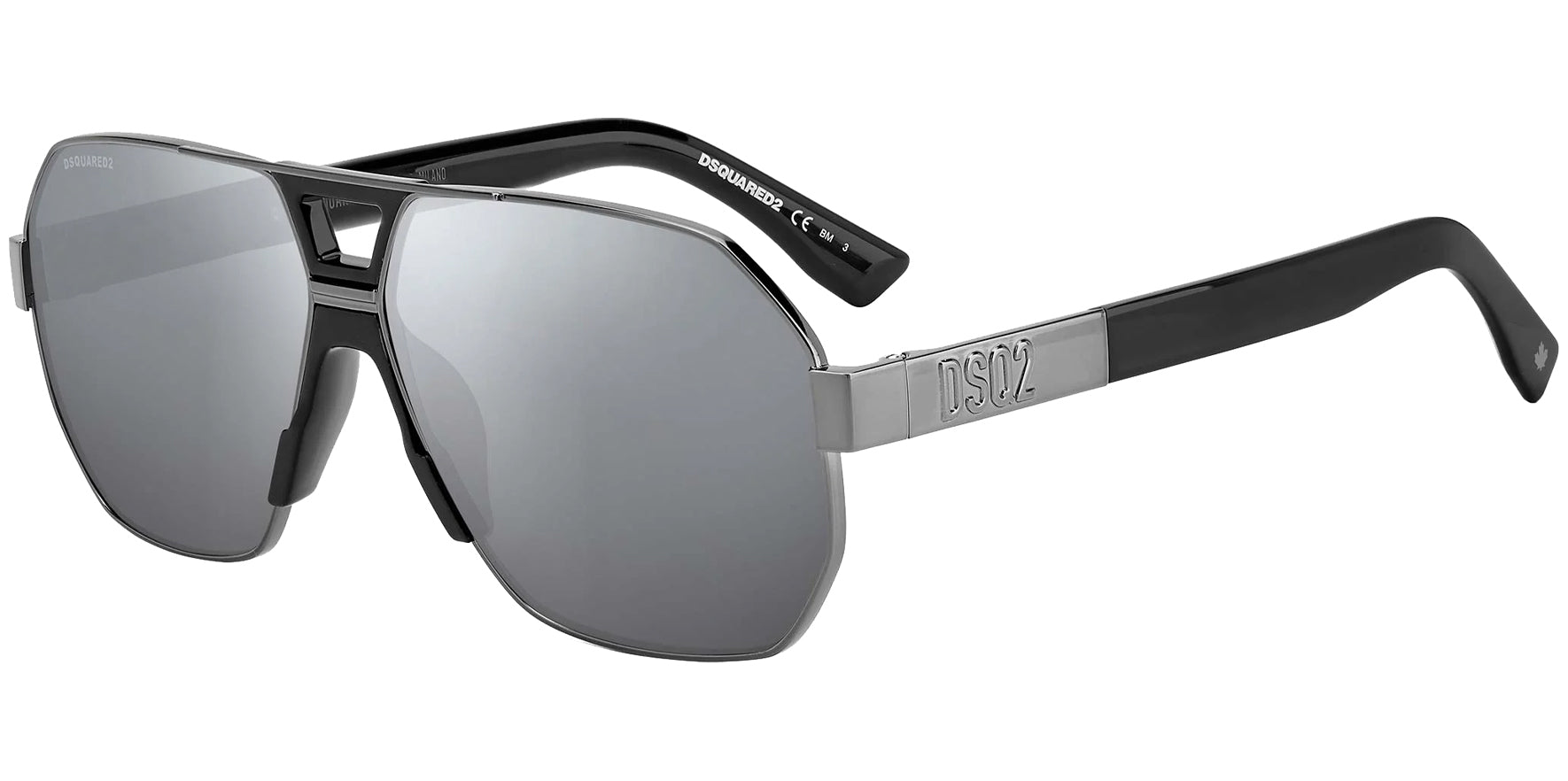 DSquared2 Dark Ruthenium Black Navigator w/ Mirrored Lens - Eyedictive