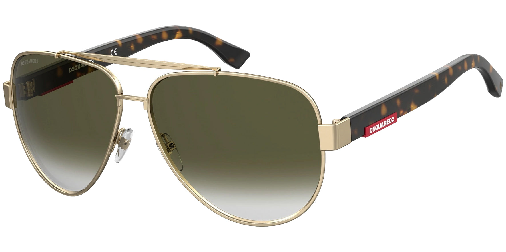 DSquared2 Gold-Tone Aviator w/ Gradient Lens - Eyedictive