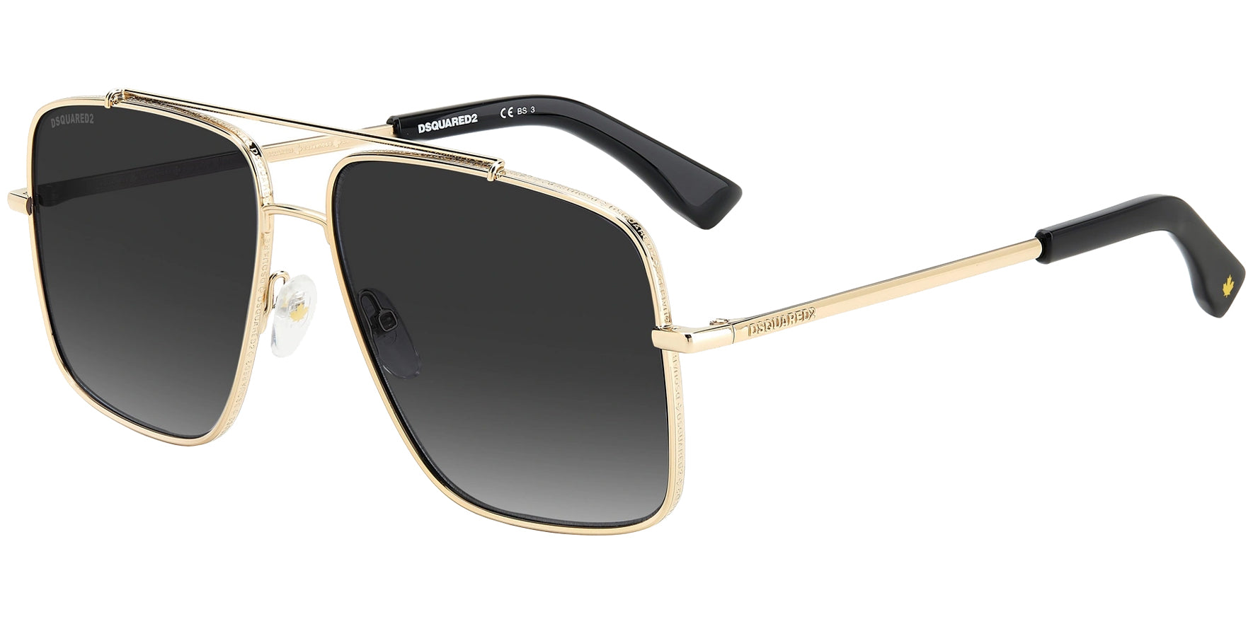 DSquared2 Gold-Tone Navigator w/ Gradient Lens - Eyedictive