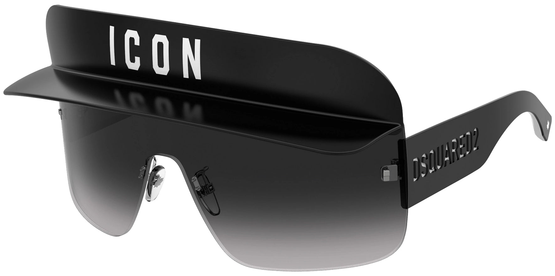 DSquared2 Icon Mask Shield Rimless w/ Detachable Visor - Eyedictive