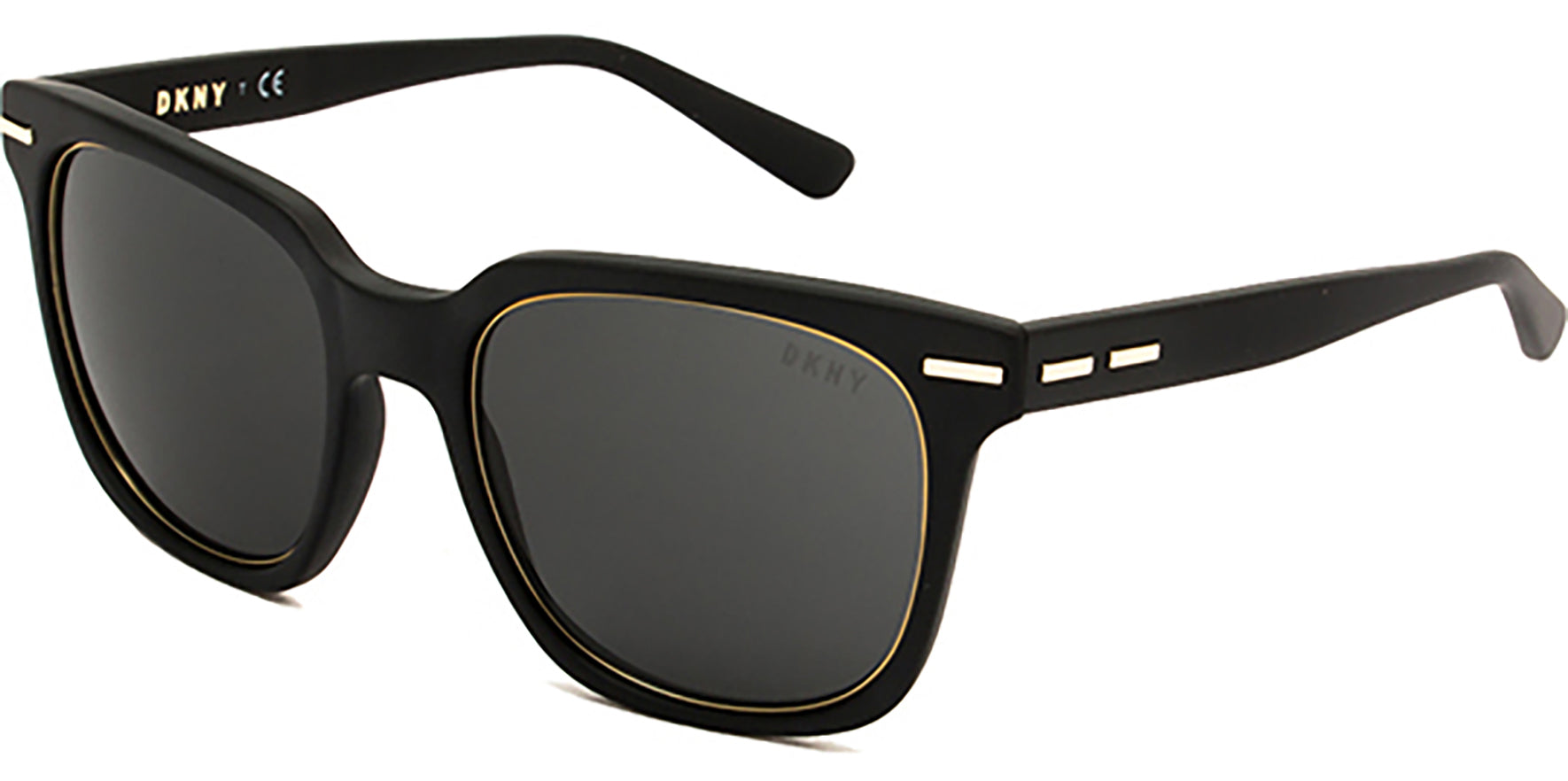 DKNY Black Square Oversize w/ Gold Trim - Eyedictive