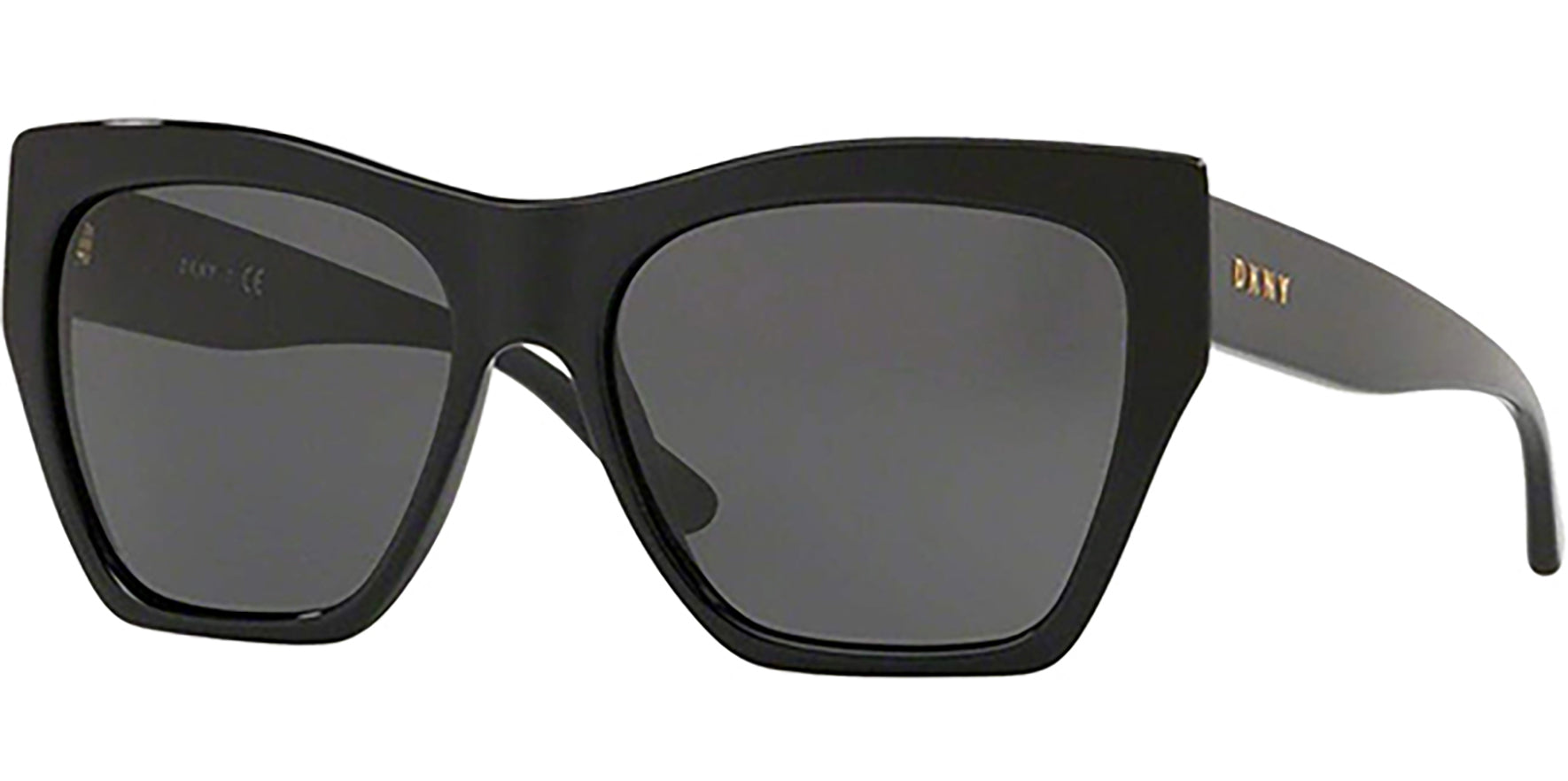 DKNY Black Geometric Cat-Eye w/ Grey Lens - Eyedictive