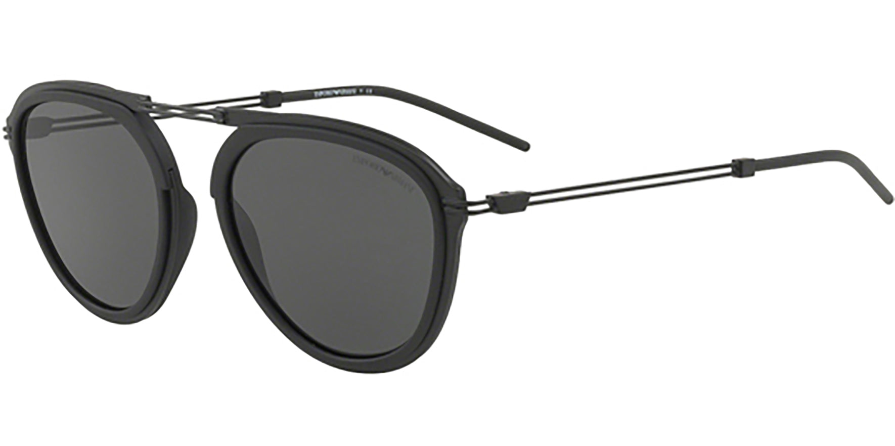 Emporio Armani Matte Black Modified Pilot - Eyedictive