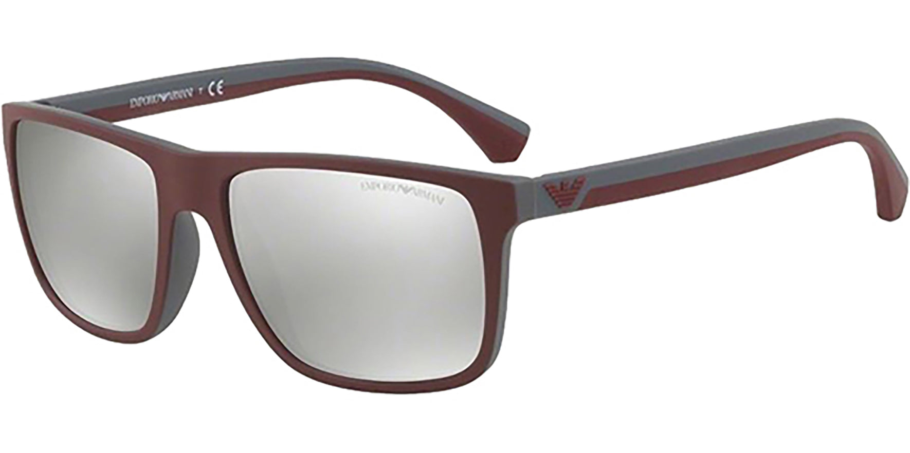 Emporio Armani Bordeaux w/ Silver Flash Lens - Eyedictive