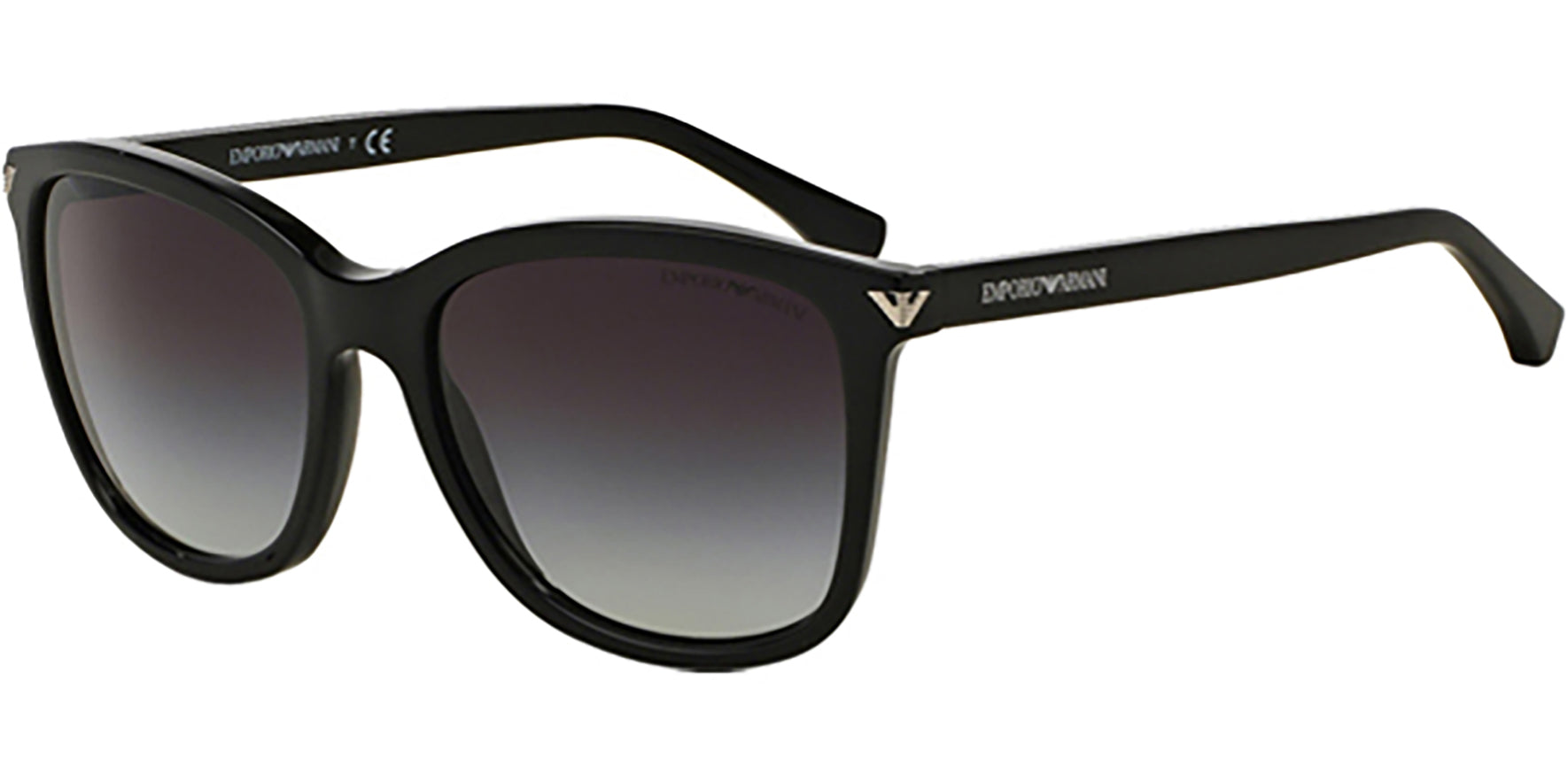 Emporio Armani Black Oversize Soft Square w/ Gradient Lens - Eyedictive