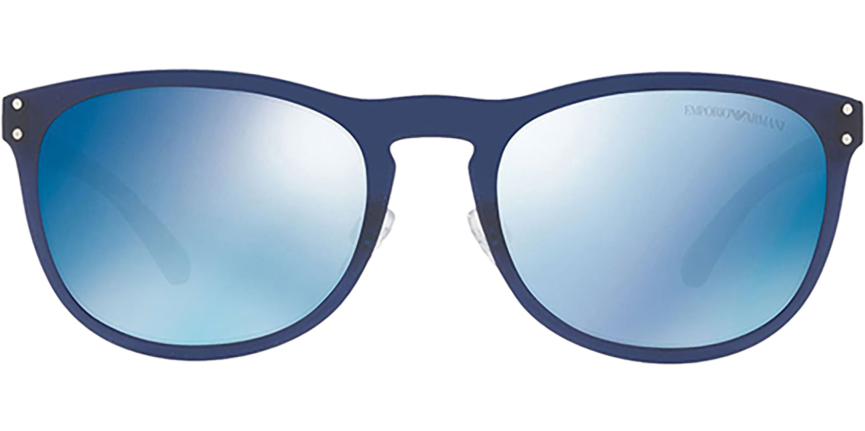 Emporio Armani Round Classic w/ Blue Flash Lens - Eyedictive