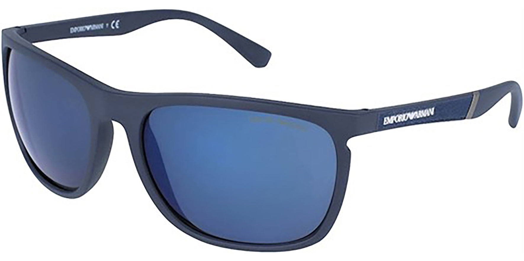 Emporio Armani Matte Blue Classic w/ Mirror Lens - Eyedictive