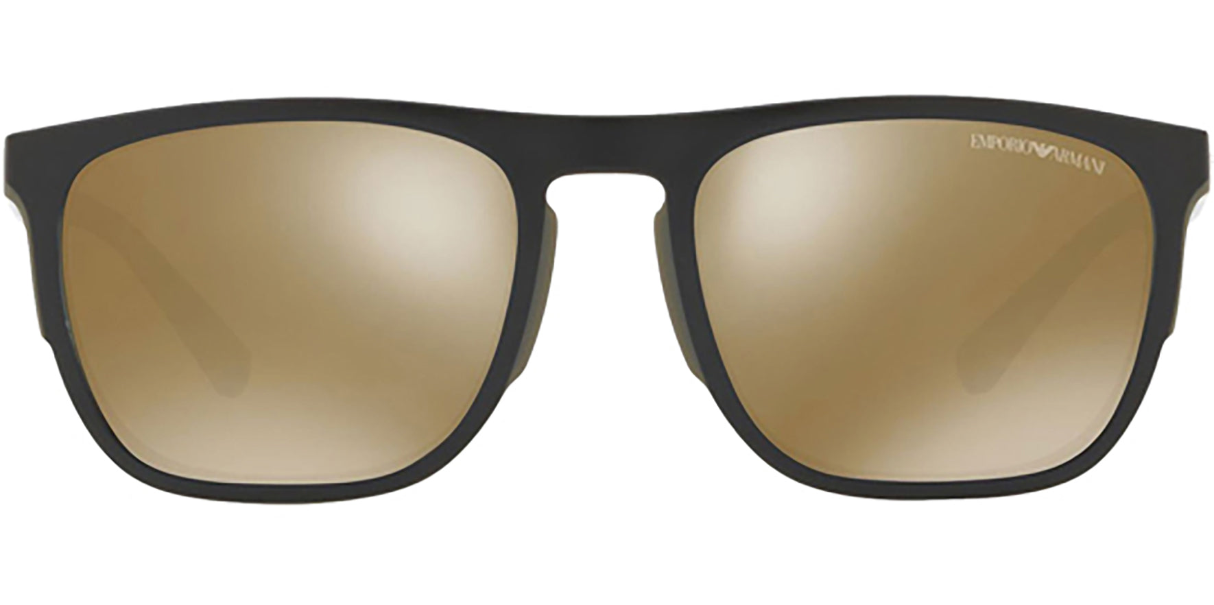 Emporio Armani Matte Olive Square w/ Mirror Lens - Eyedictive