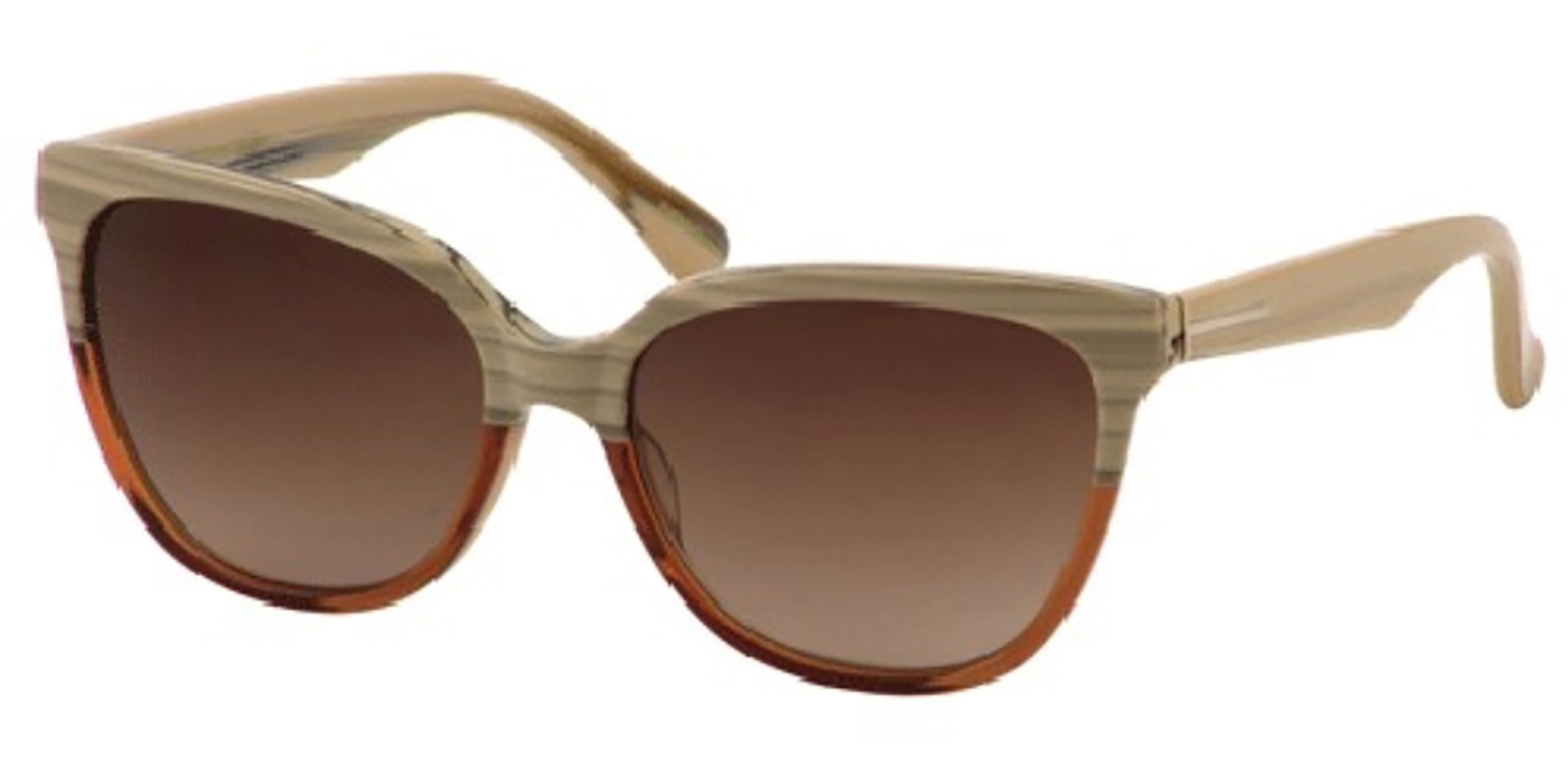 Elizabeth Arden Beige Soft Square Sunglasses w/ Gradient Lens - Eyedictive