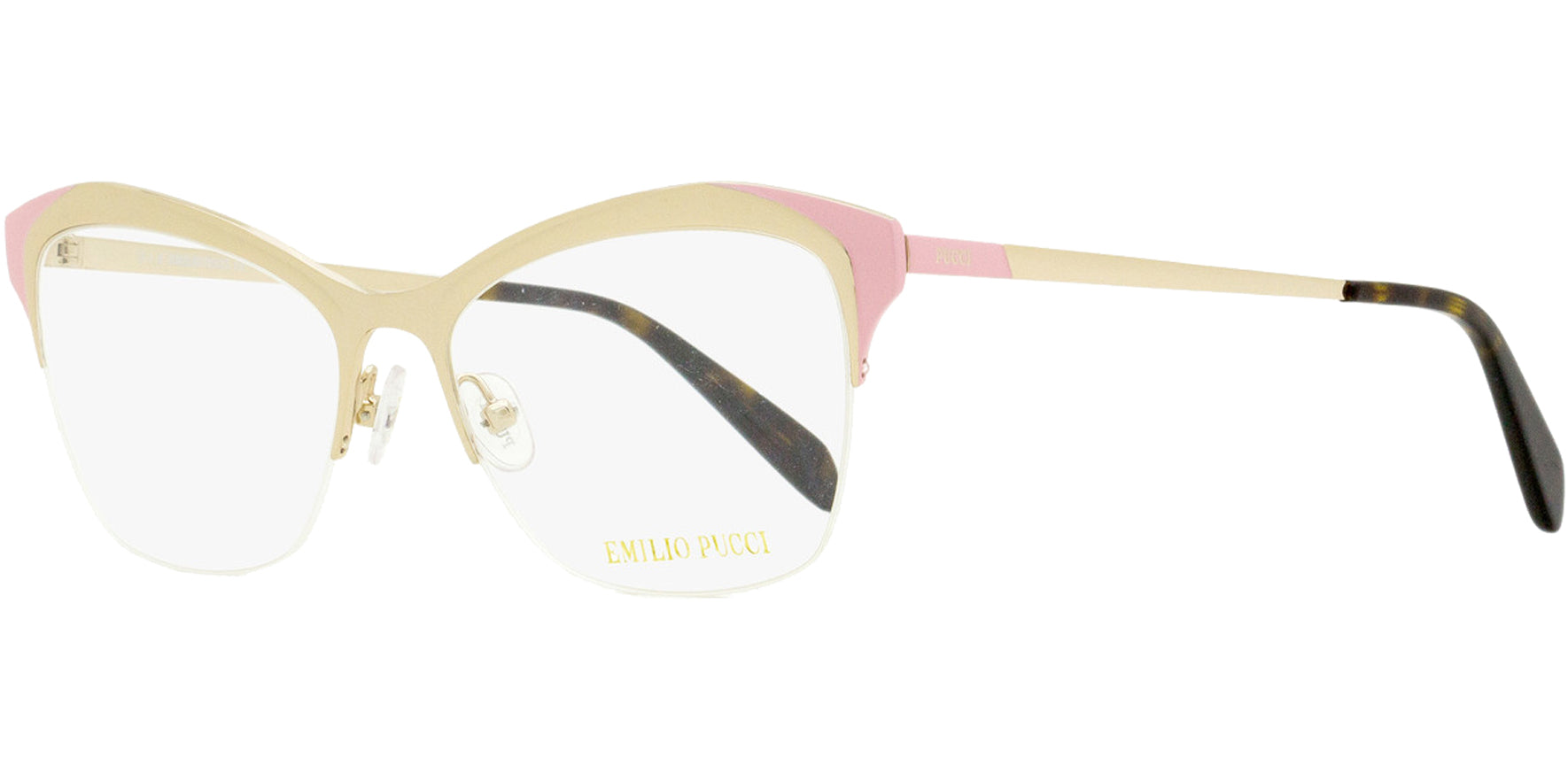 Emilio Pucci Cat Eye Semi-Rimless Eyeglass Frames - Eyedictive