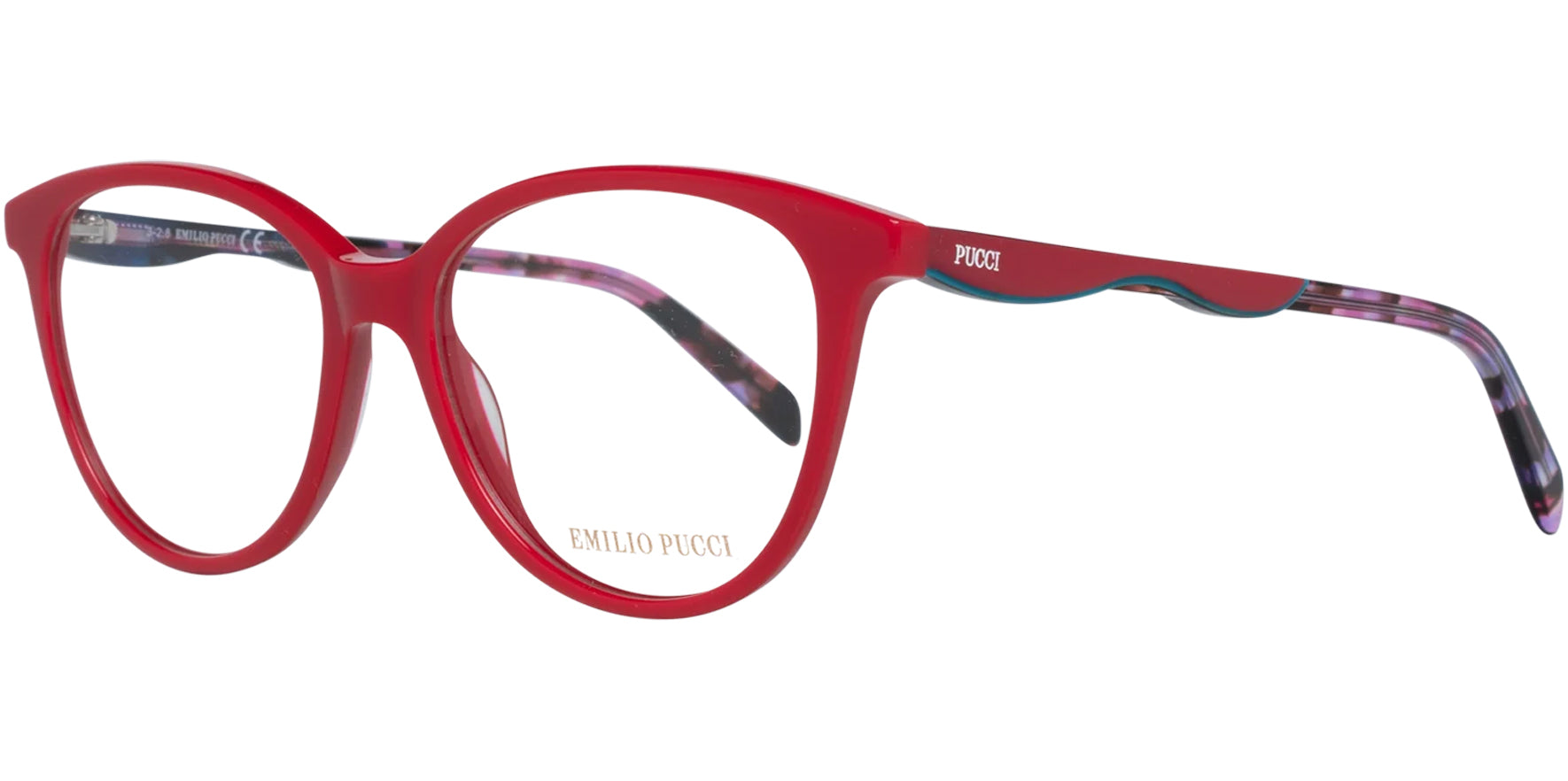 Emilio Pucci Shiny Fuxia Round Cat Eye Eyeglass Frames - Eyedictive