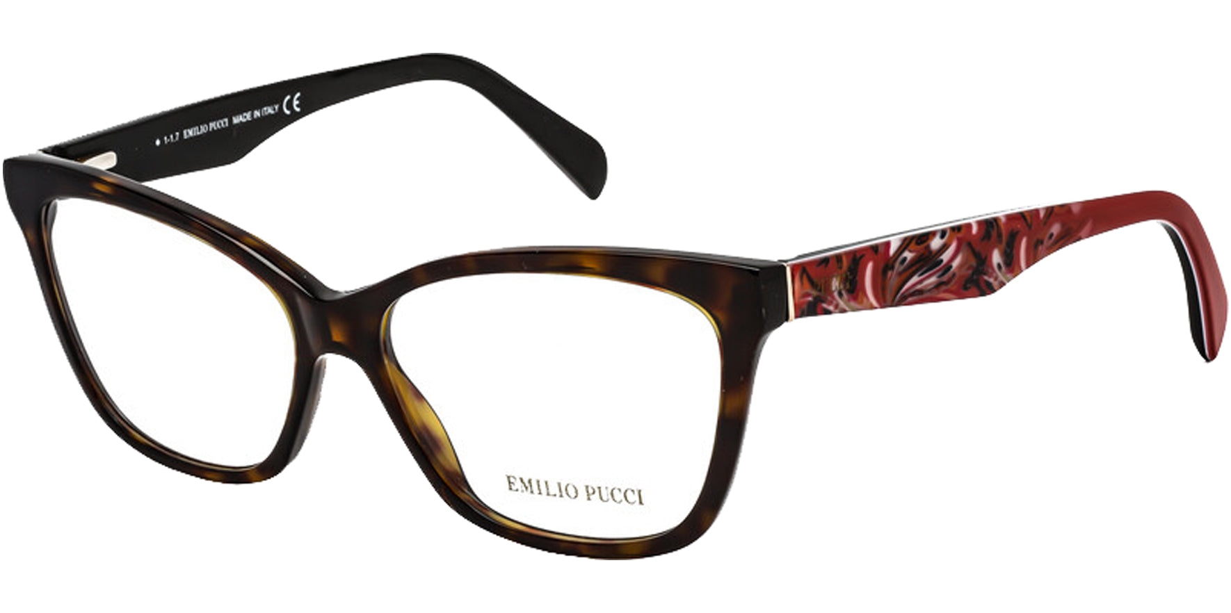 Emilio Pucci Tortoise Square Eyeglass Frames - Eyedictive