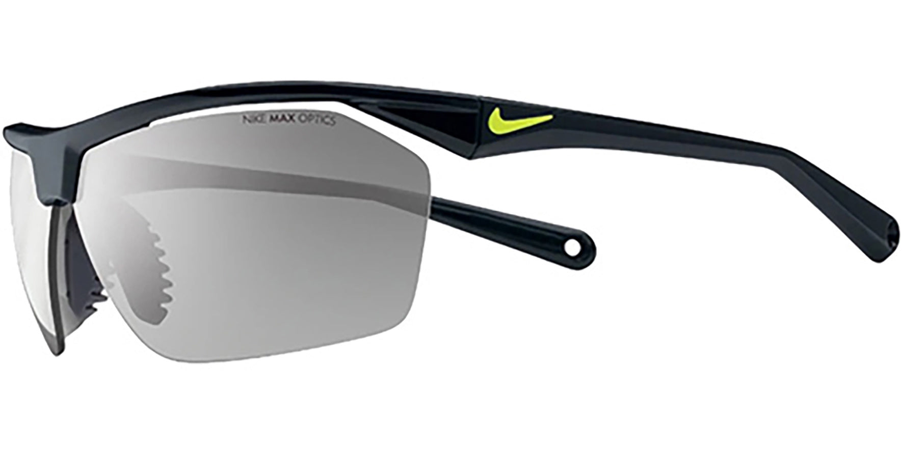 Nike Tailwind 12 Max Optics Black Semi-Rimless Wrap - Eyedictive