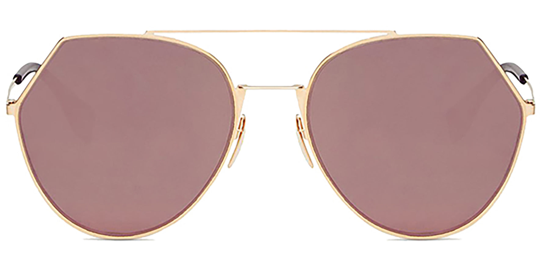 Fendi Eyeline Gold Copper Aviator w/ Mirrored Lens - Eyedictive