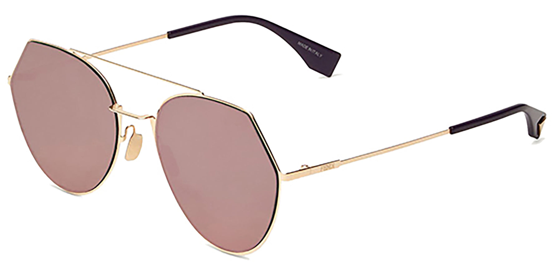 Fendi Eyeline Gold Copper Aviator w/ Mirrored Lens - Eyedictive