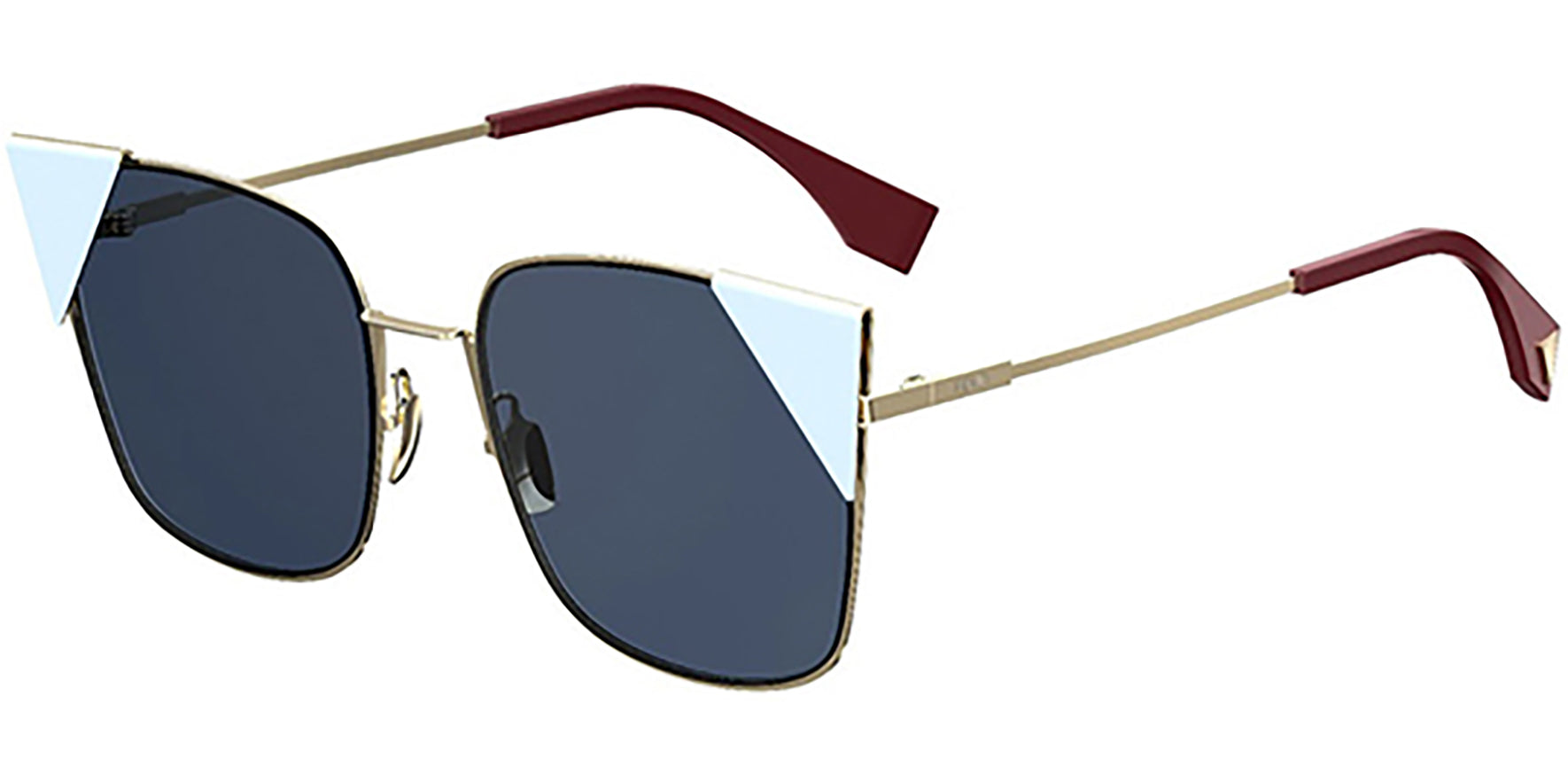 Fendi Lei Rose Gold-Tone Geometric Cat-Eye - Eyedictive