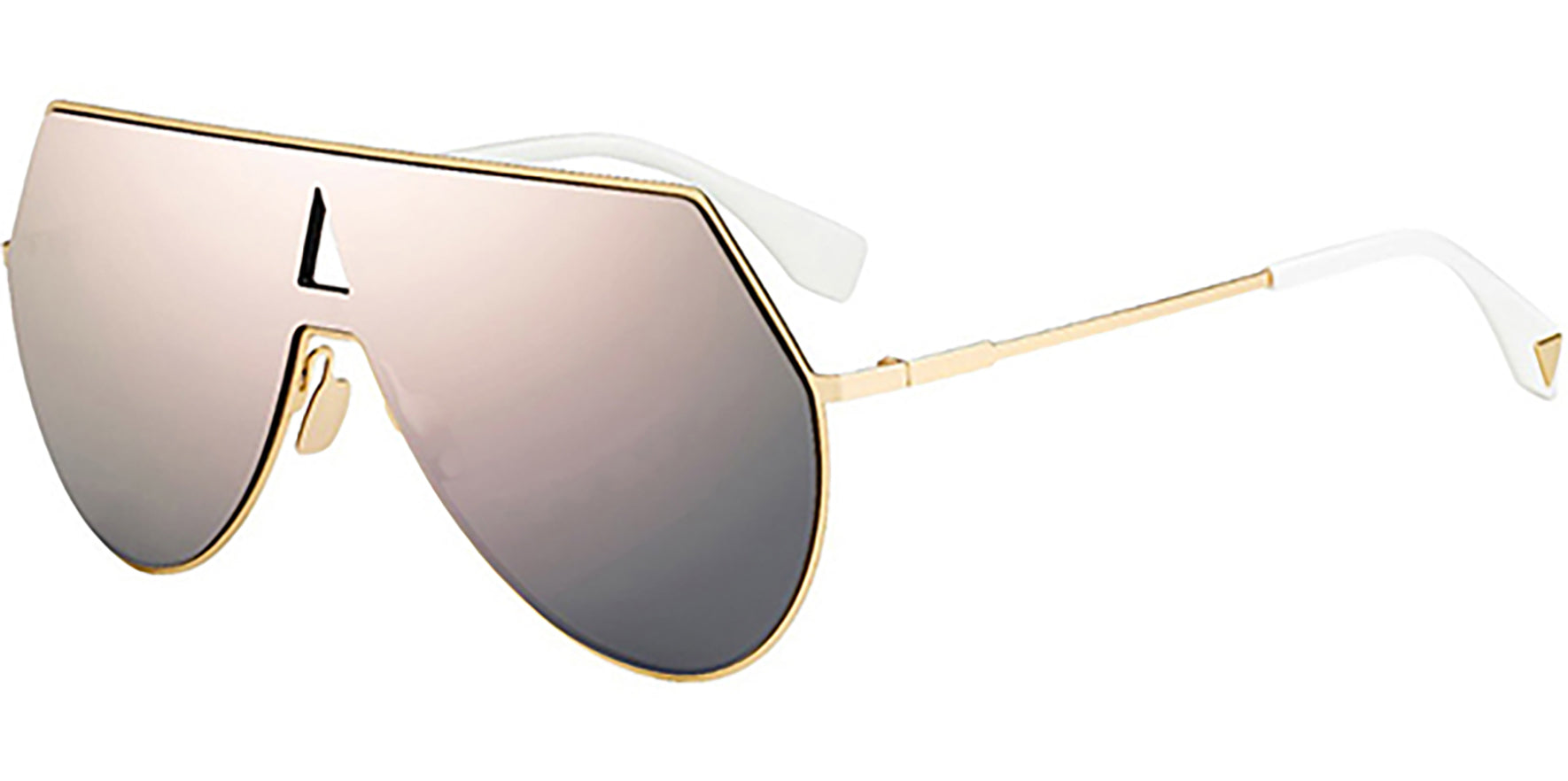 Fendi Eyeline Stainless Steel Aviator Shield - Eyedictive