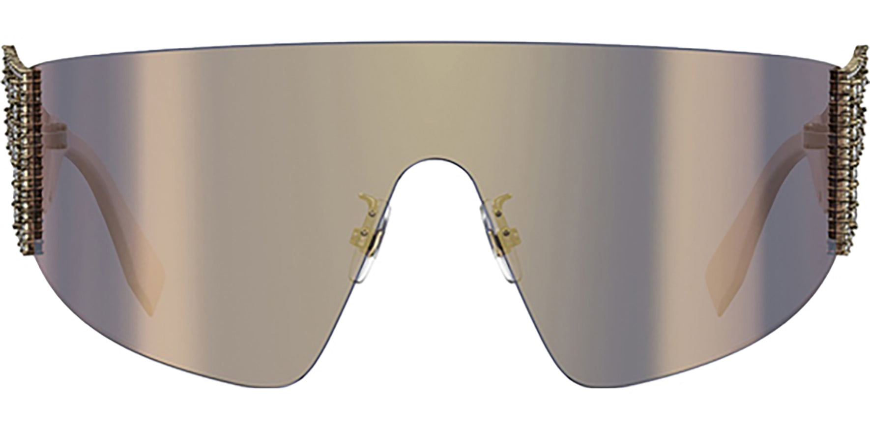 Fendi Rimless Shield Wrap w/ Mirror Lens - Eyedictive