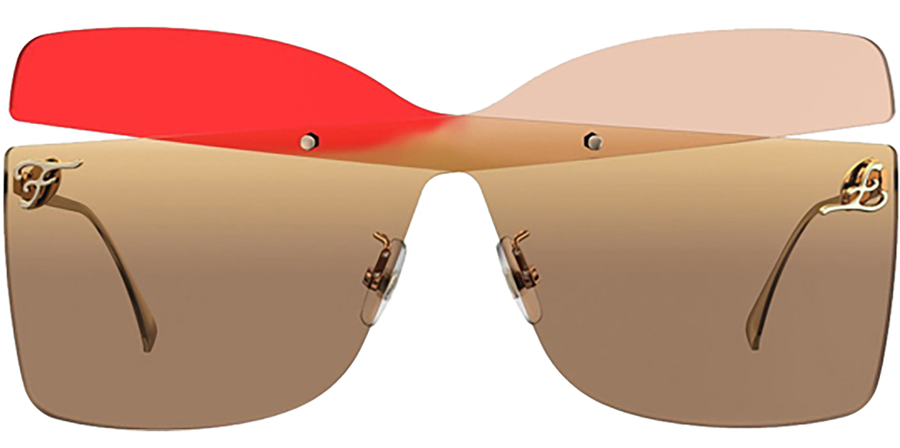 Fendi Karligraphy Rimless Butterfly Shield - Eyedictive