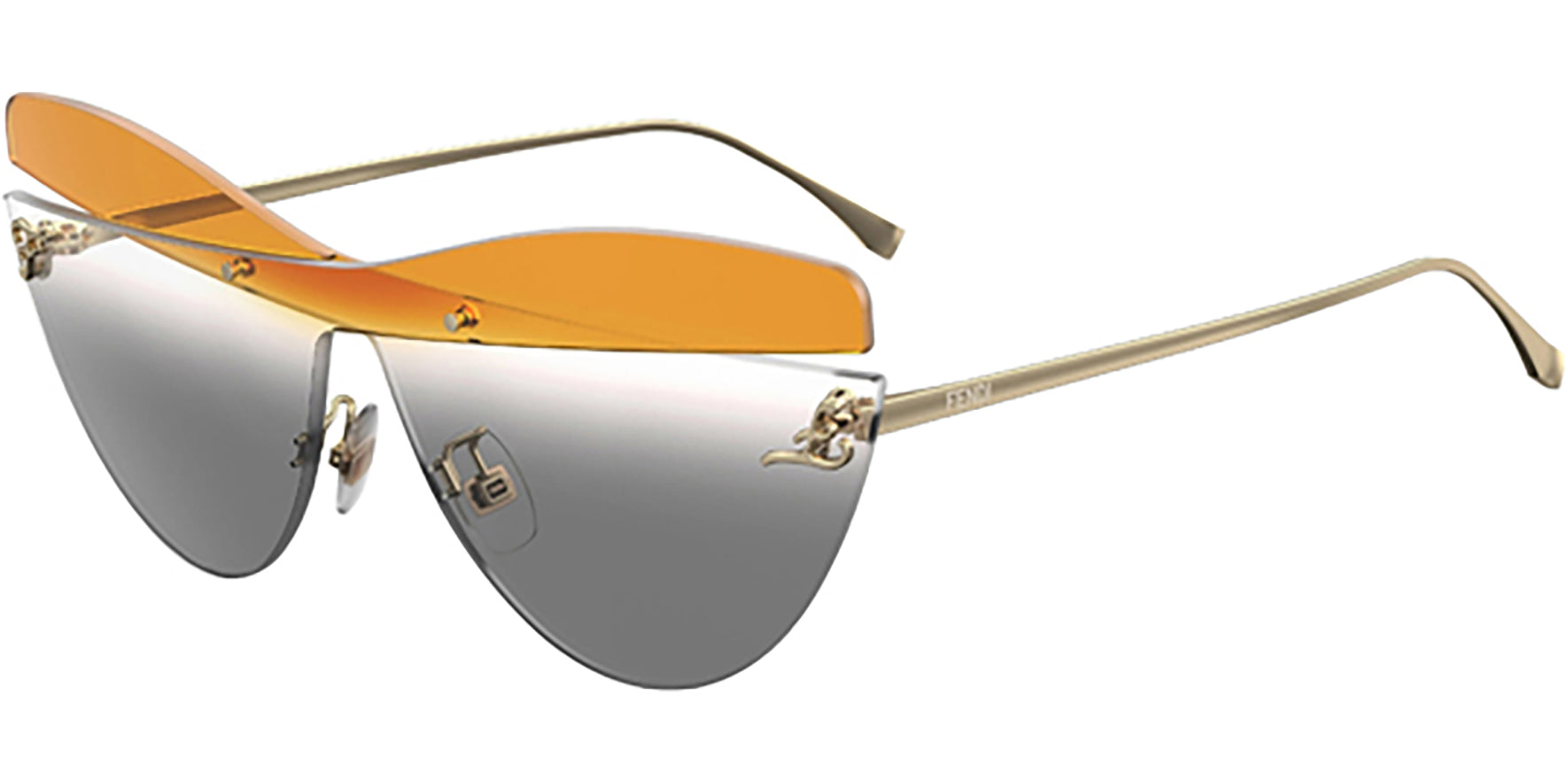 Fendi Rimless Cat Eye Shield - Eyedictive