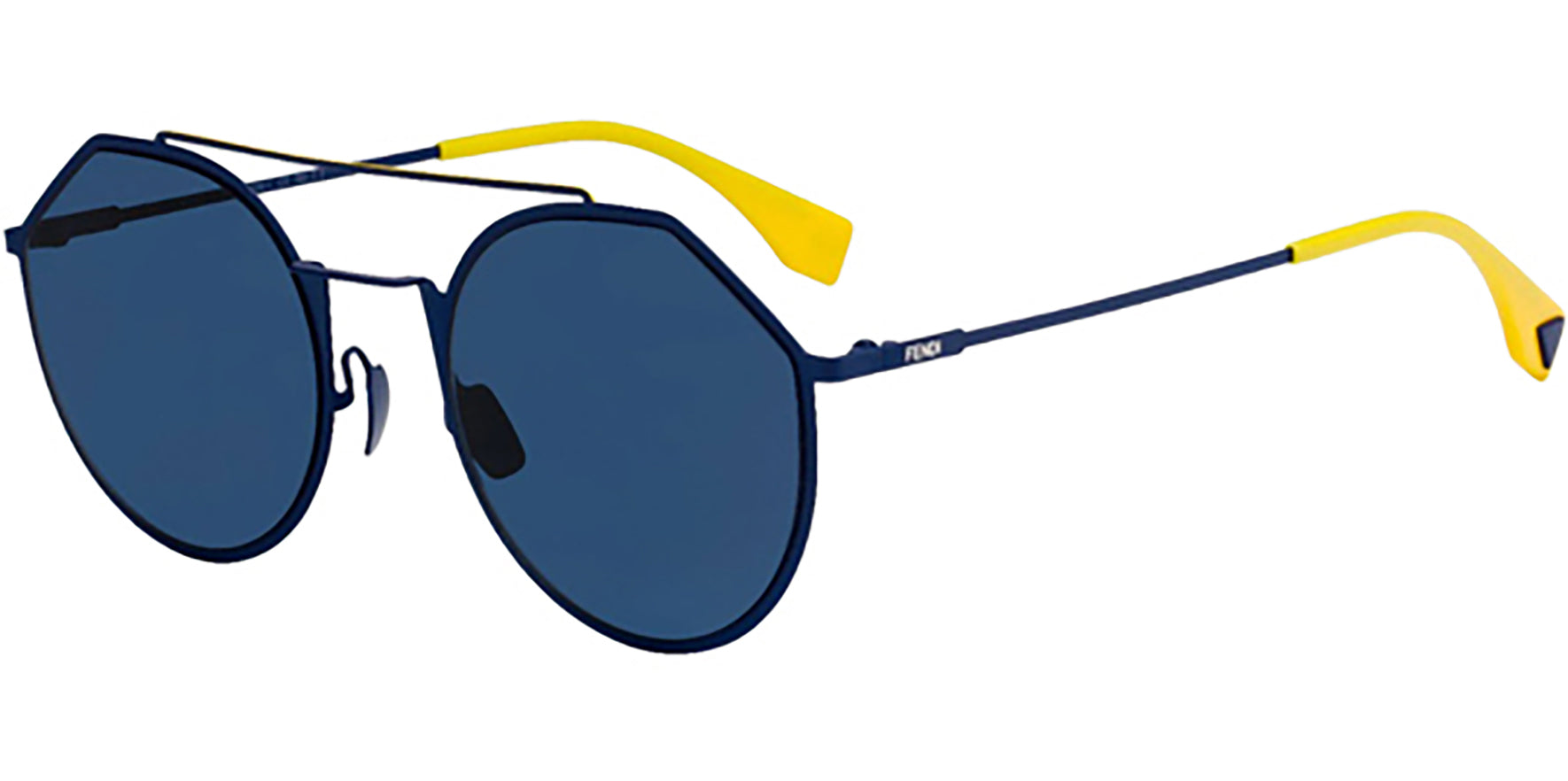 Fendi Polarized Blue Stainless Steel Round - Eyedictive