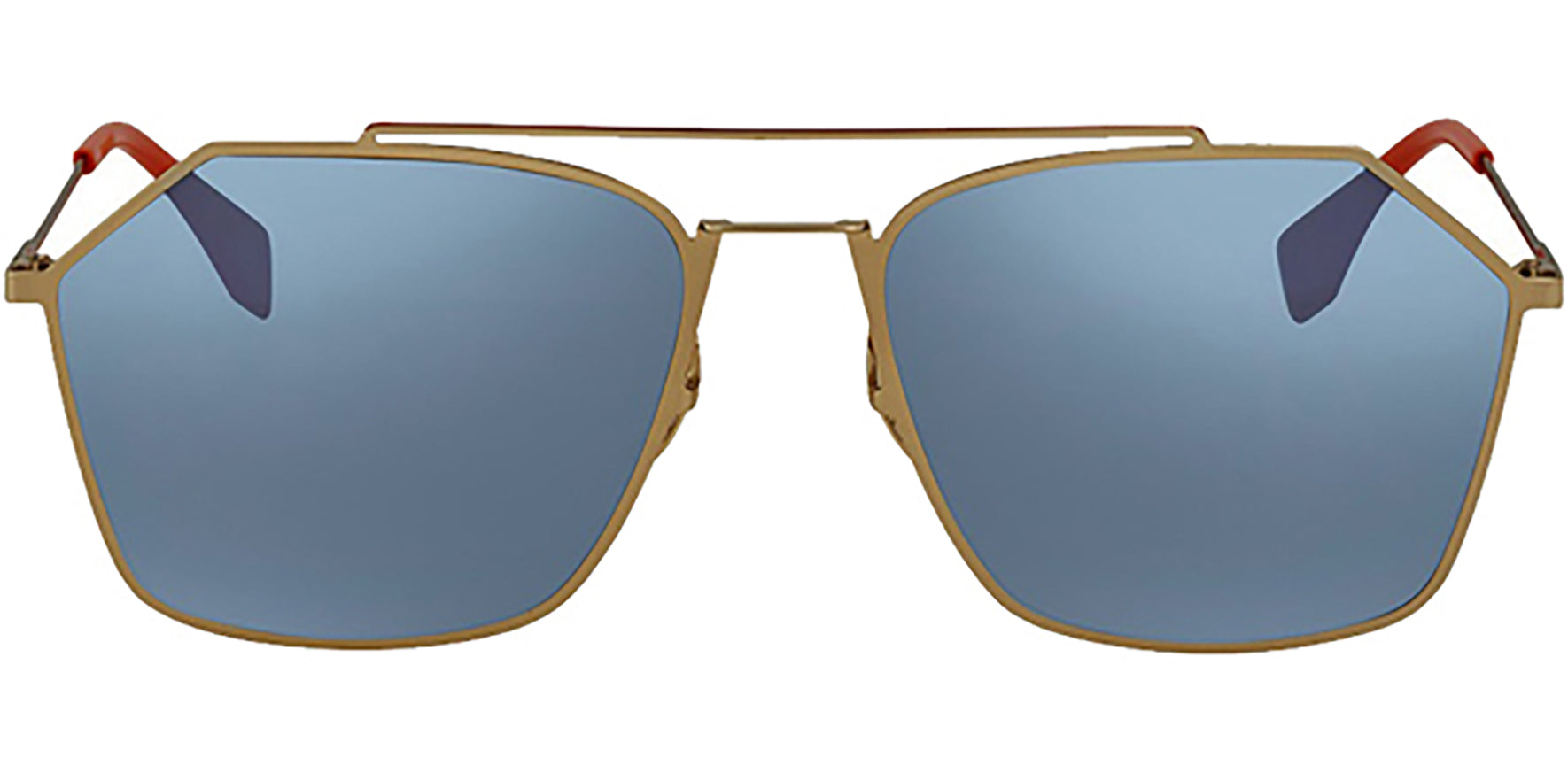 Fendi Eyeline Gold-Tone Pilot w/ Mirror Lens - Eyedictive