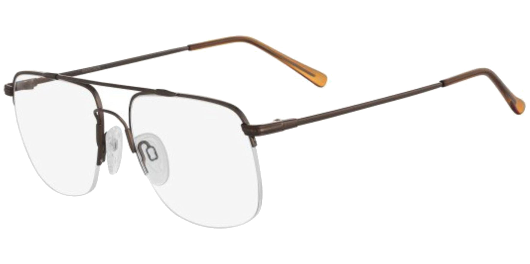 Flexon Autoflex Semi-Rimless Navigator Memory Metal Eyeglass Frames - Eyedictive