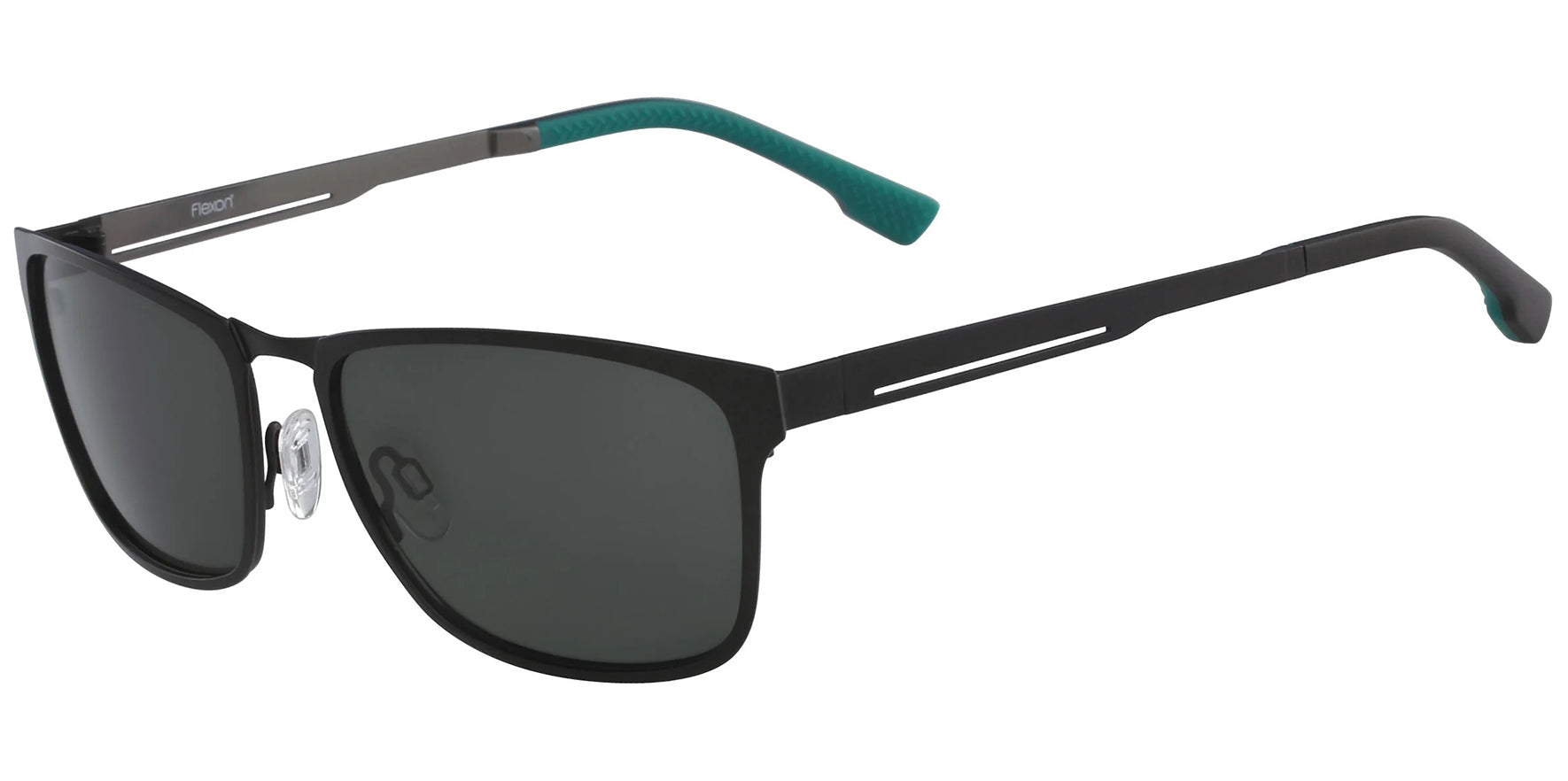 Flexon Polarized Black Memory Metal Square Sport - Eyedictive