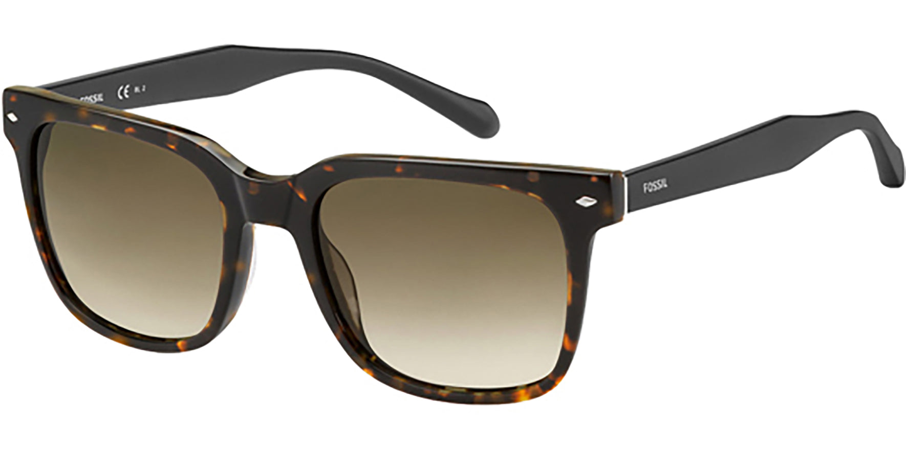 Fossil Dark Havana Soft Square w/ Gradient Lens - Eyedictive