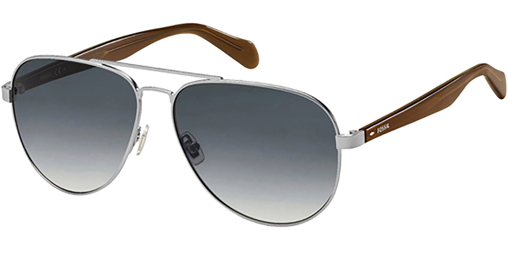 Fossil Matte Ruthenium Aviator w/ Gradient Lens - Eyedictive