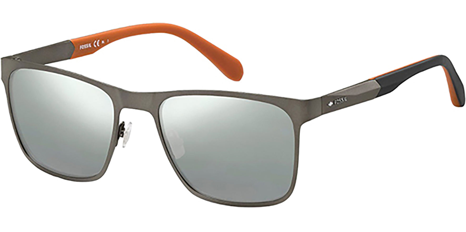 Fossil Squared Classic w/ Silver Mirror Lens - Eyedictive