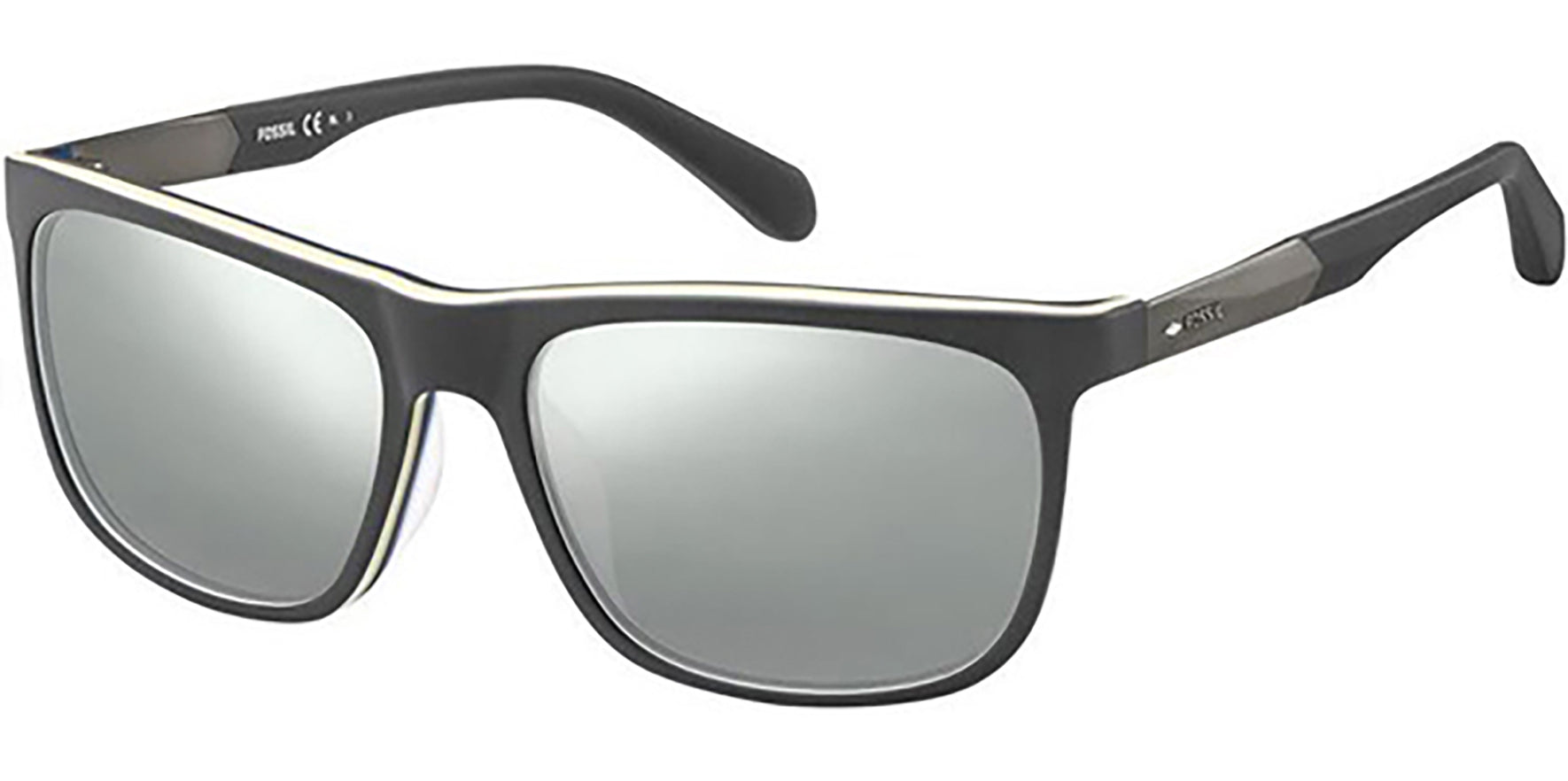 Fossil Matte Grey Classic Square w/ Mirror Lens - Eyedictive