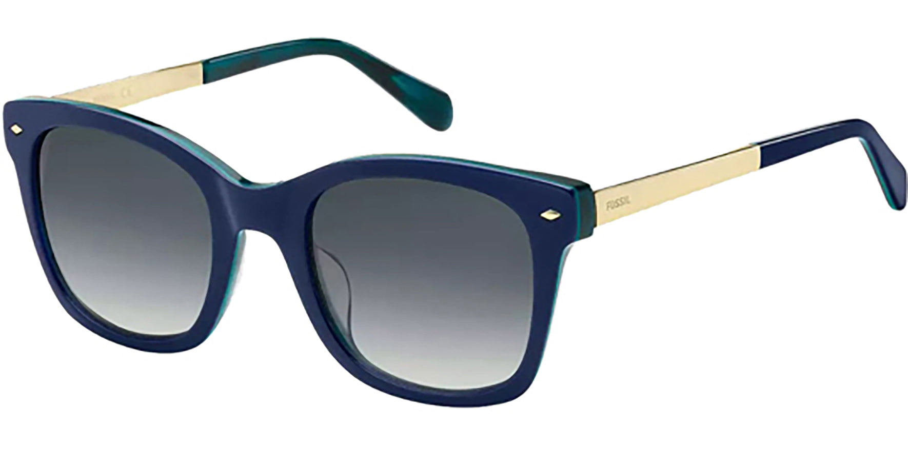 Fossil Blue Square Classic w/ Gradient Lens - Eyedictive