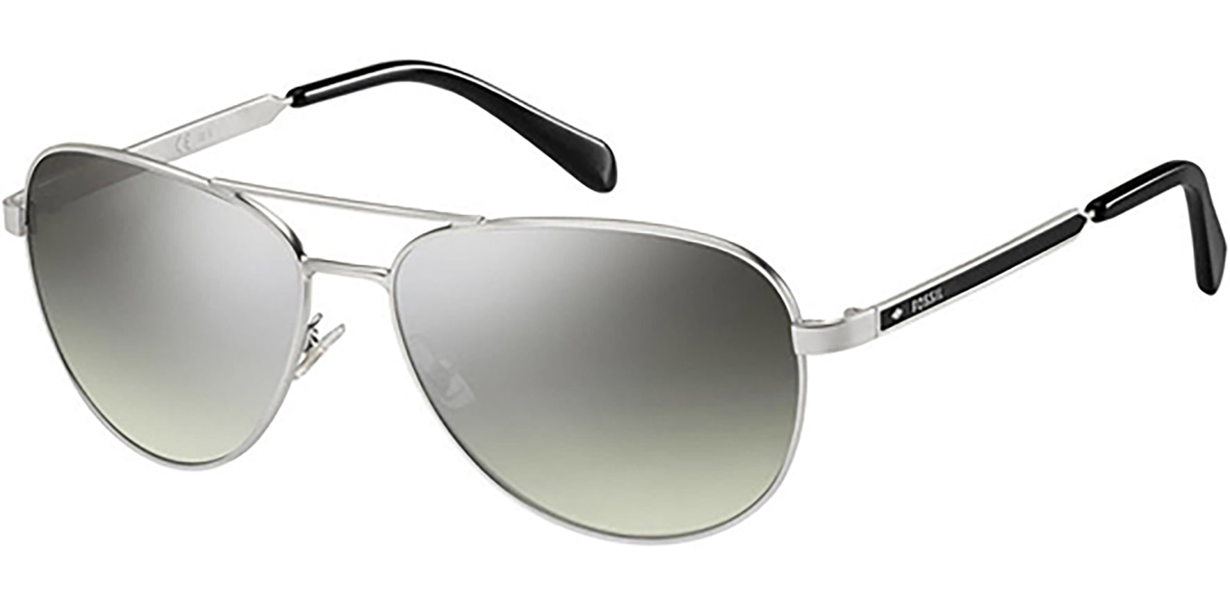 Fossil Matte Palladium Aviator w/ Silver Mirror Lens - Eyedictive