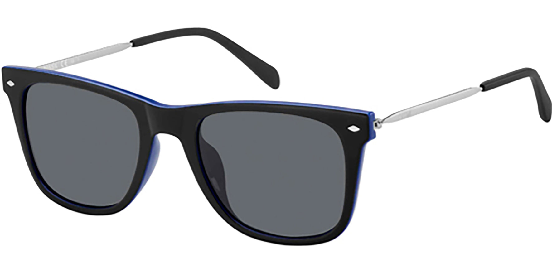 Fossil Black/Blue Thin Soft Square Classic - Eyedictive