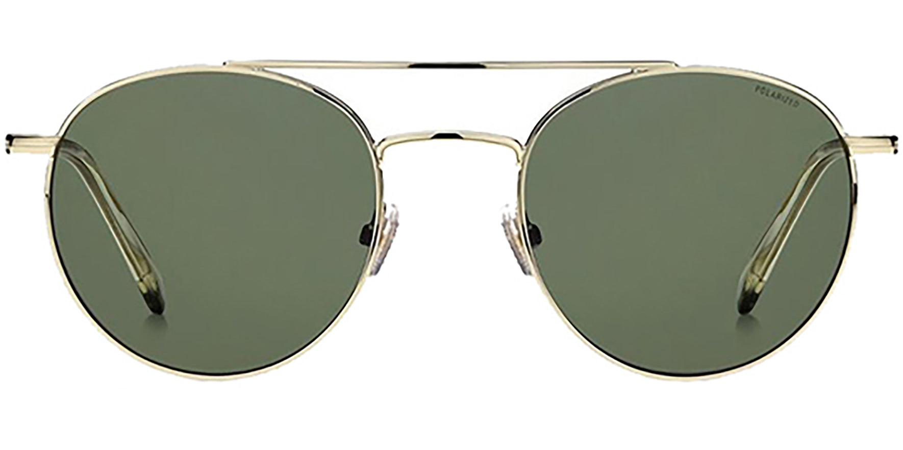 Fossil Polarized Gold-Tone Rounded Aviator - Eyedictive