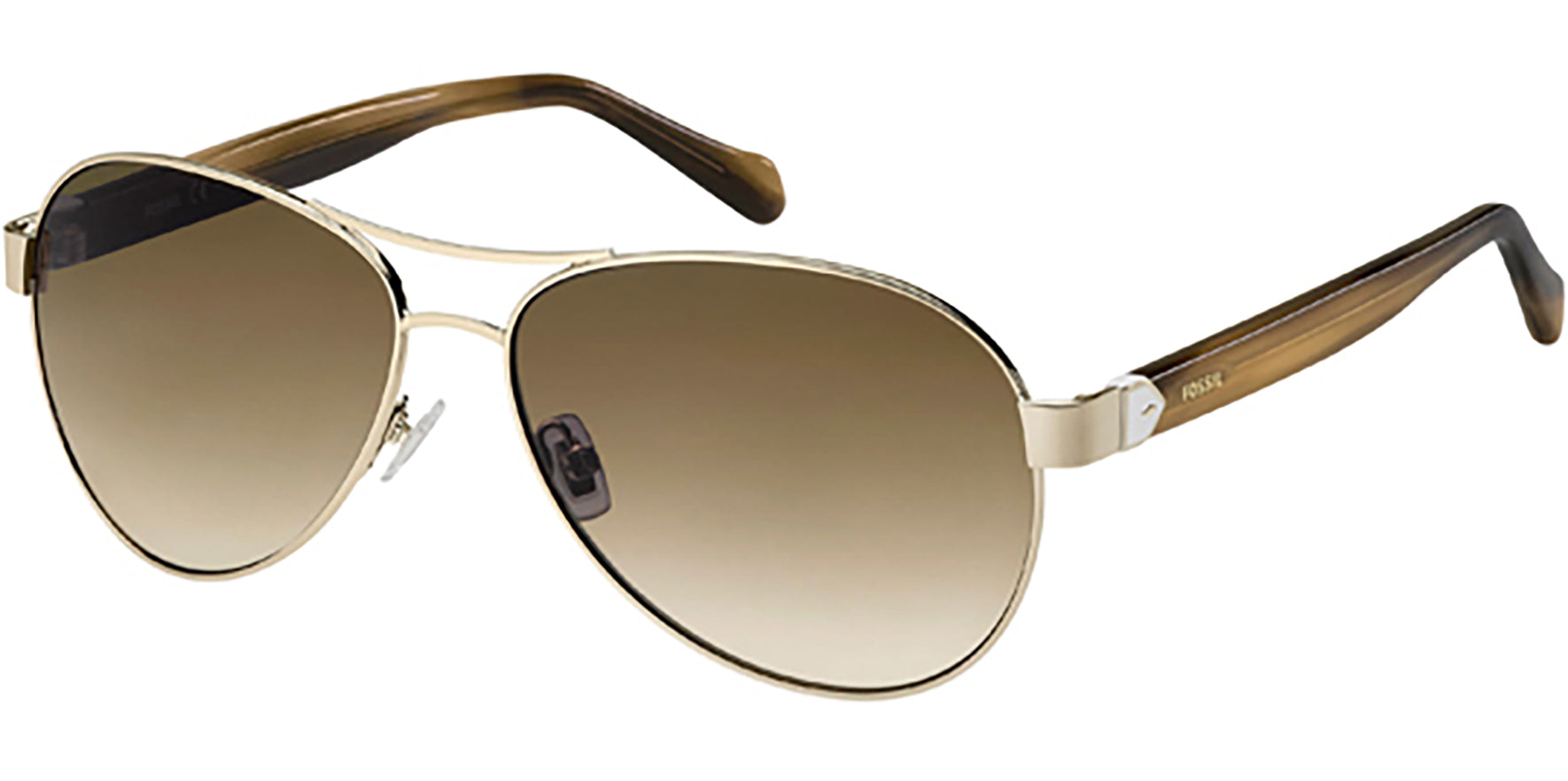 Fossil Stainless Steel Aviator w/ Gradient Lens - Eyedictive