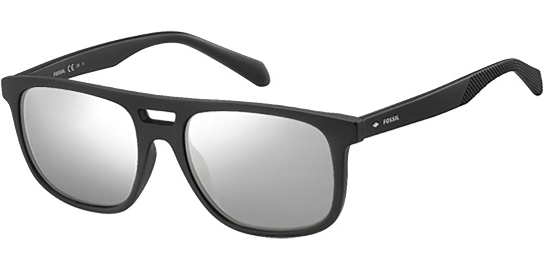 Fossil Matte Black Square w/ Mirror Lens - Eyedictive