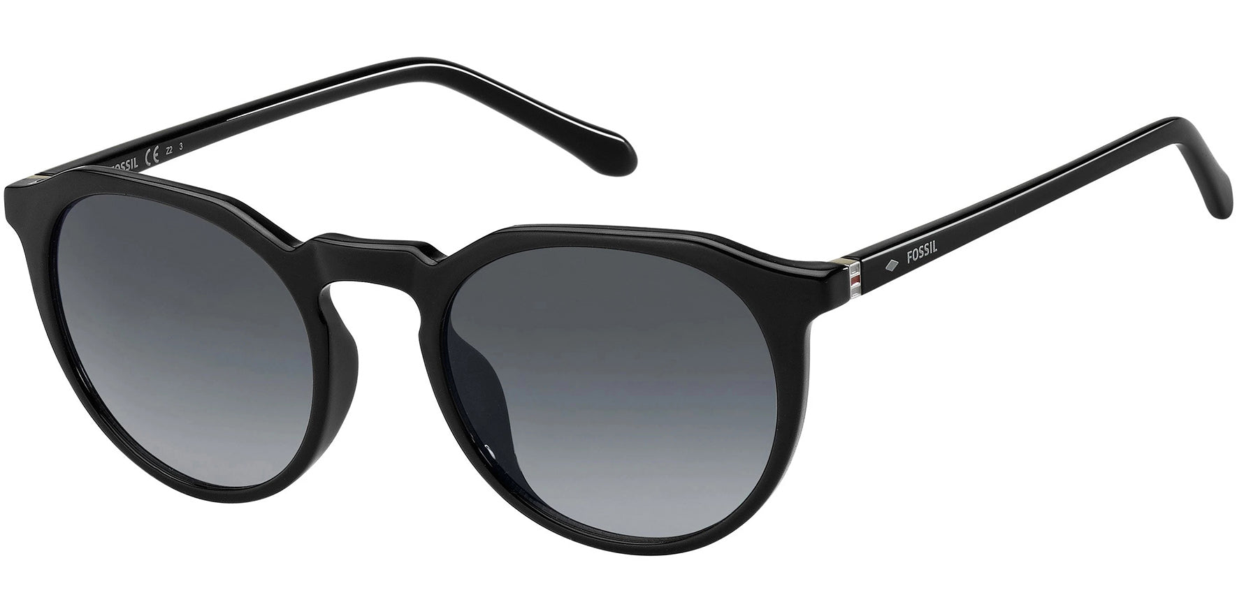 Fossil Black Geometric Round w/ Gradient Lens - Eyedictive