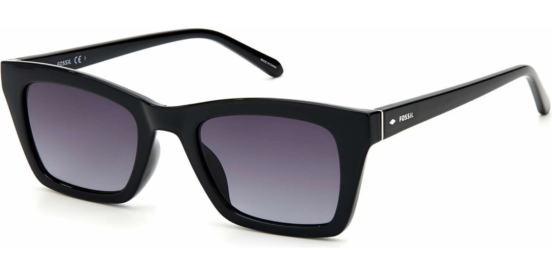 Fossil Black Geometric Square w/ Gradient Lens - Eyedictive