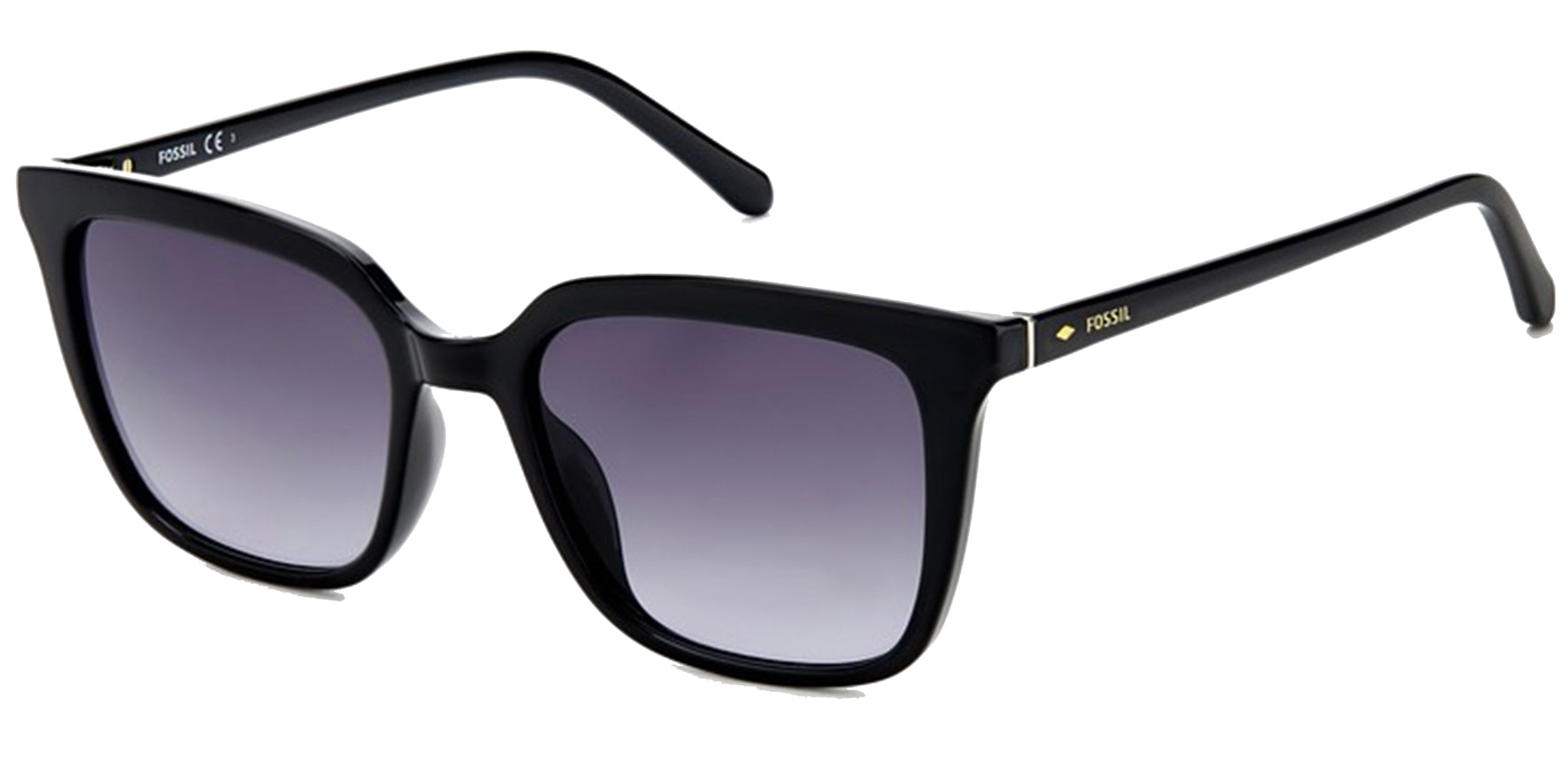 Fossil Black Modern Square w/ Gradient Lens - Eyedictive