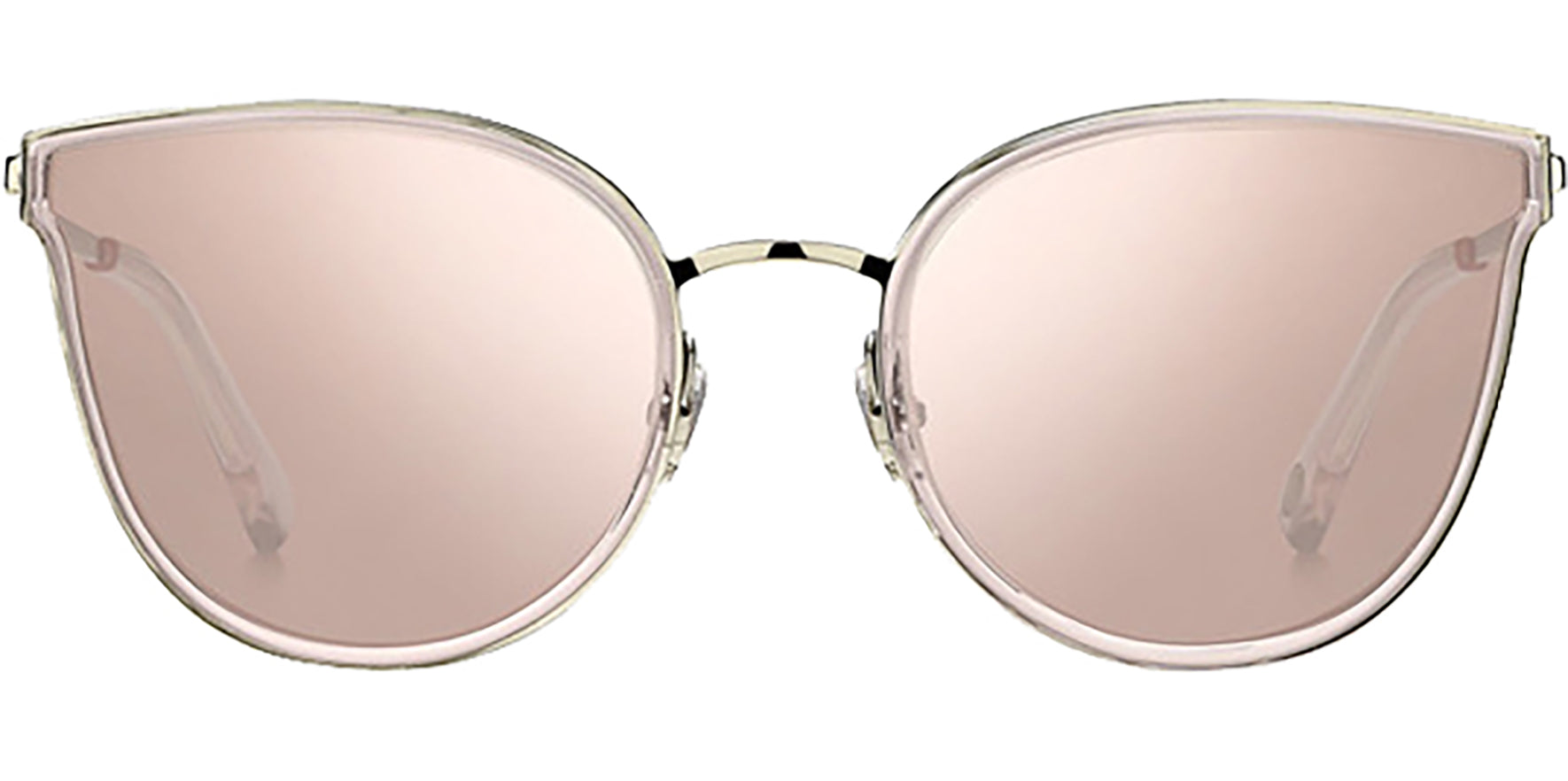 Fossil Crystal/Gold-Tone Cat Eye w/Pink Mirror Lens - Eyedictive