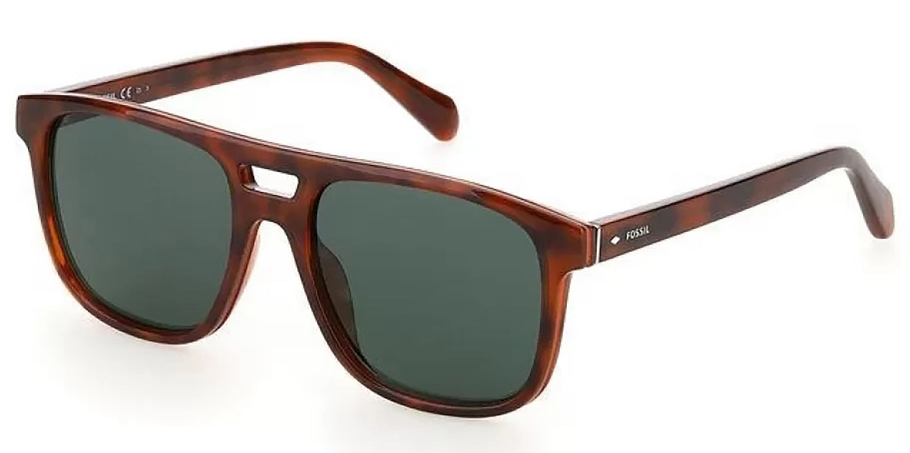 Fossil Dark Havana Flat-Top Navigator - Eyedictive