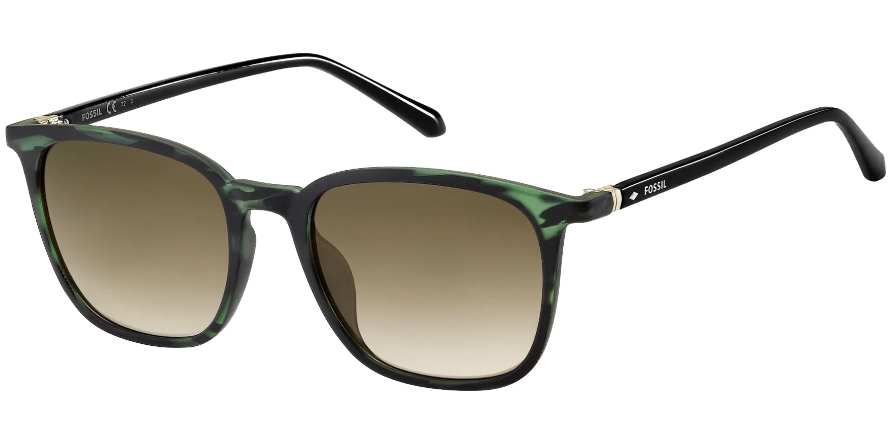 Fossil Green Horn Soft Square w/Gradient Lens - Eyedictive