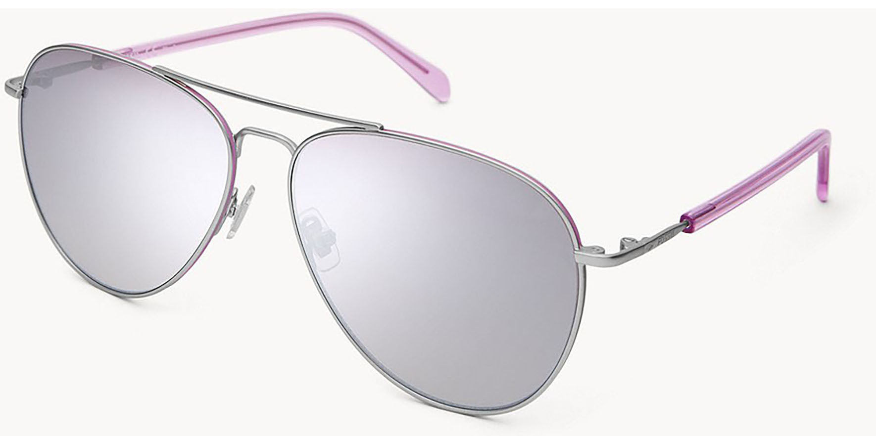 Fossil Women's Matte Palladium Aviator w/ Mirrored Gradient Lens - Eyedictive