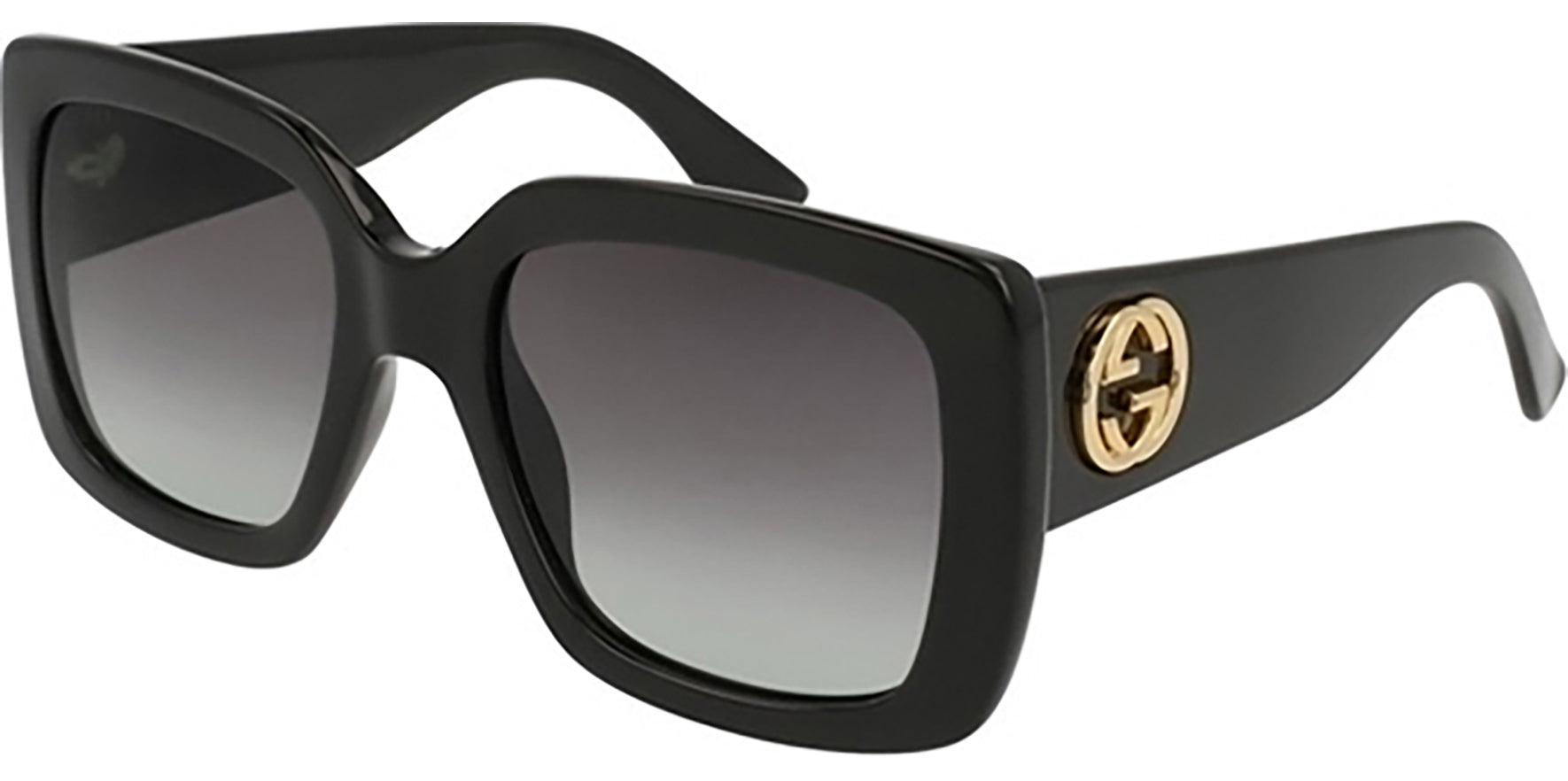 Gucci Black Oversize Square w/ Gradient Lens - Eyedictive